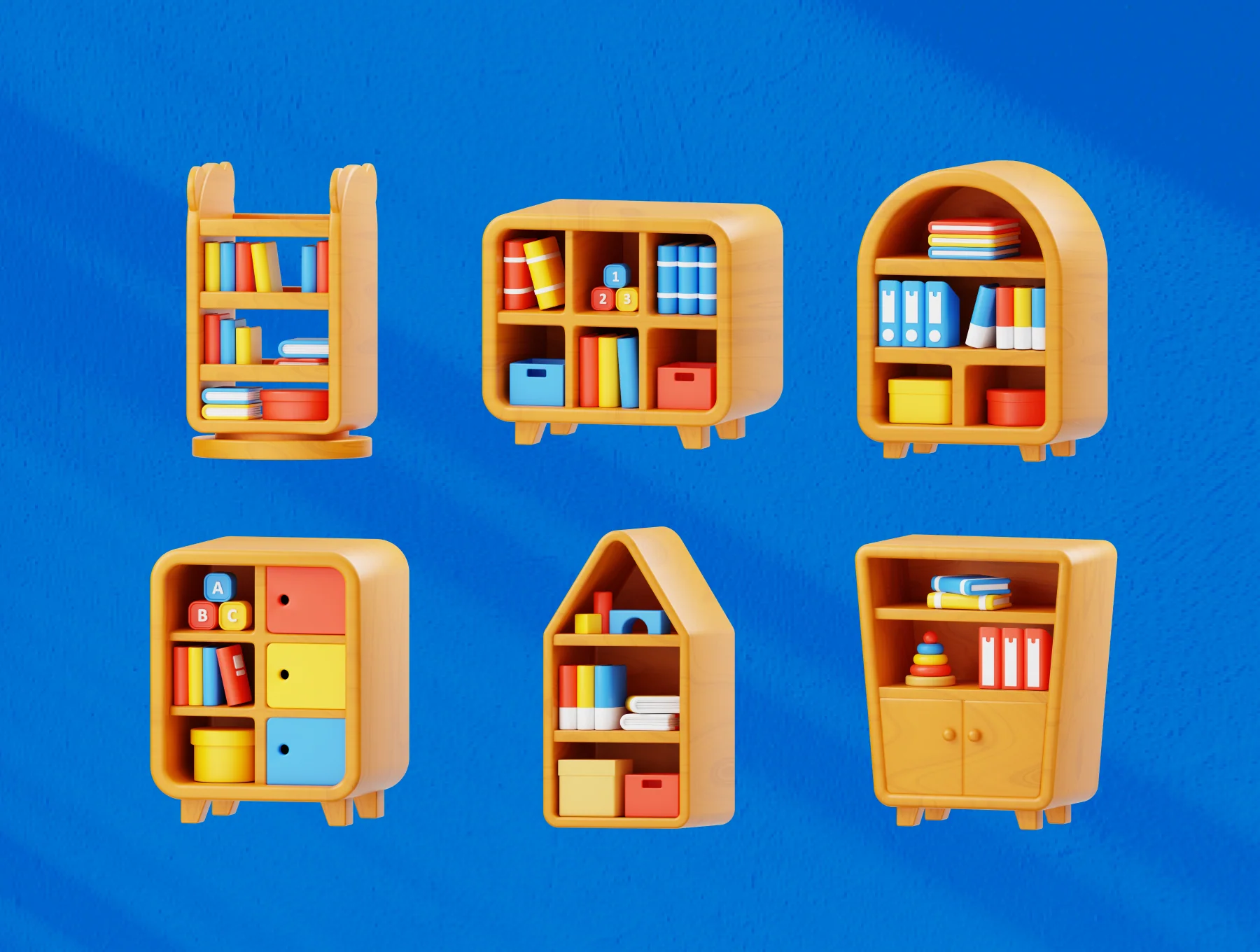 Bookshelf 3D Icon 6