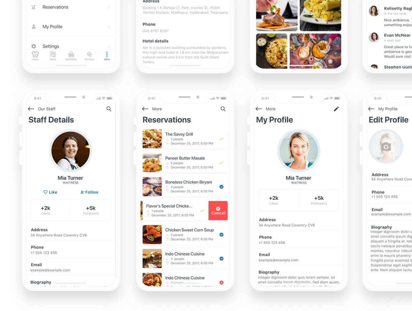 BookTable App UI Kit 9