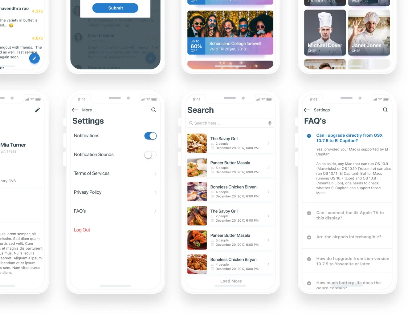 BookTable App UI Kit 10