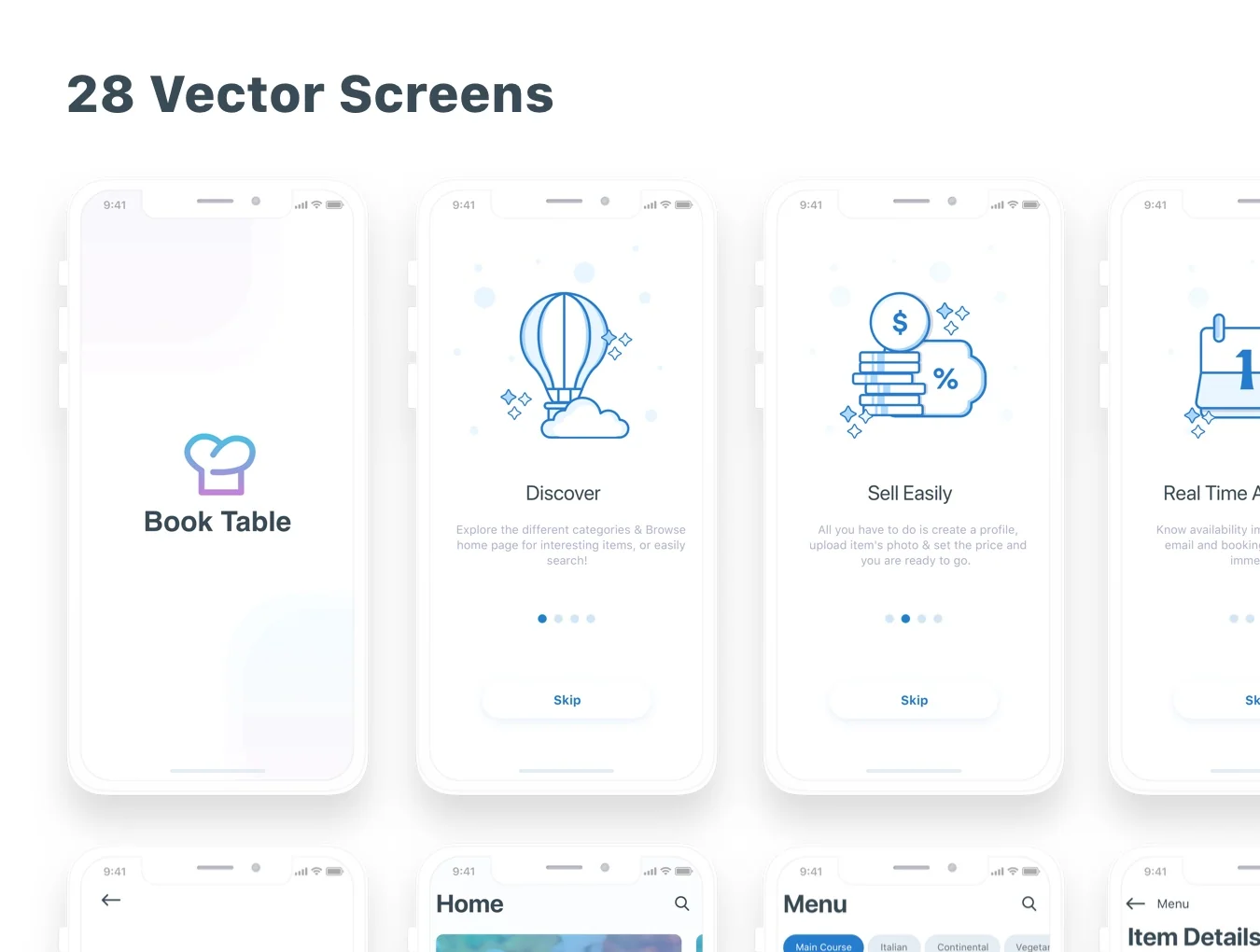 BookTable App UI Kit 5