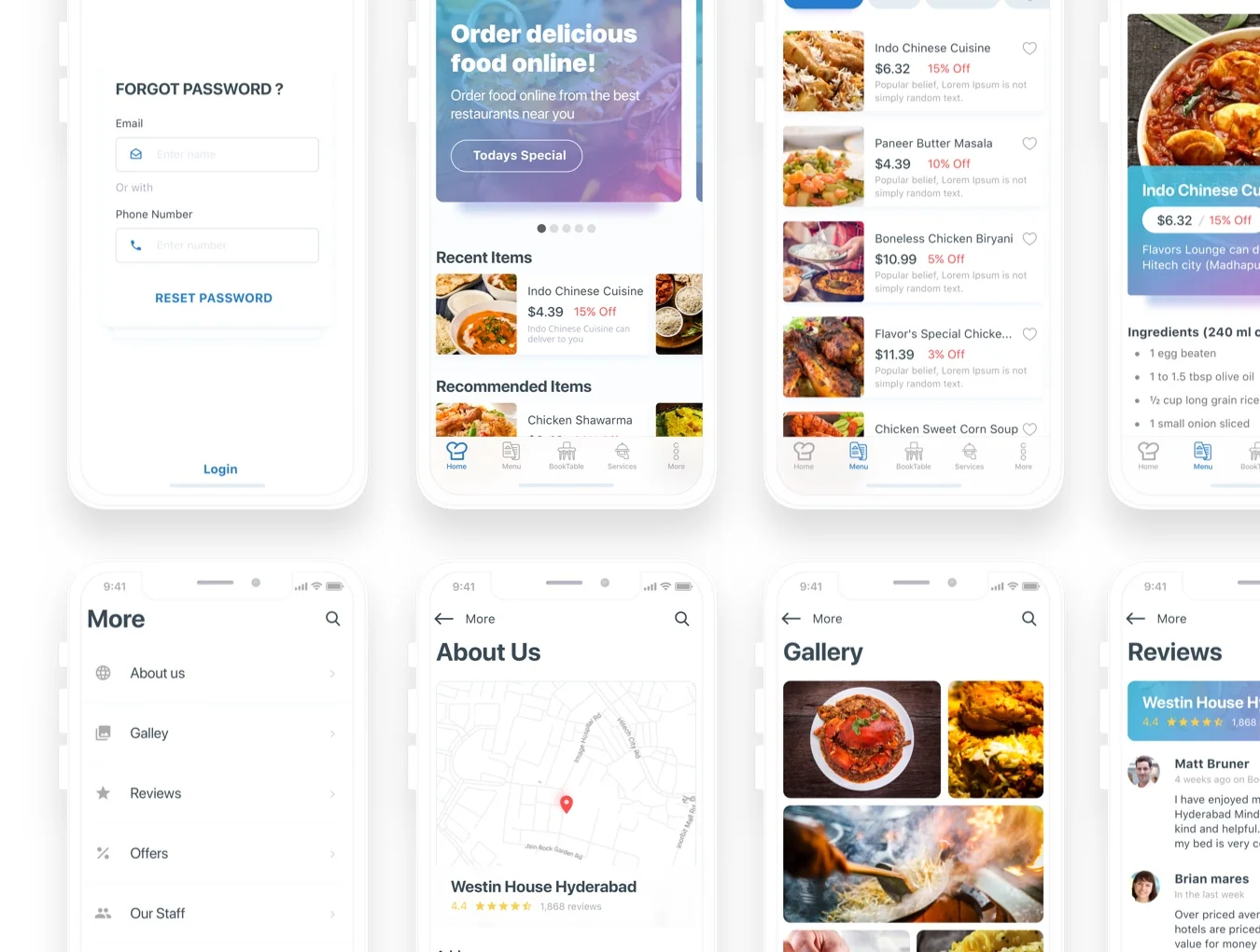 BookTable App UI Kit 7