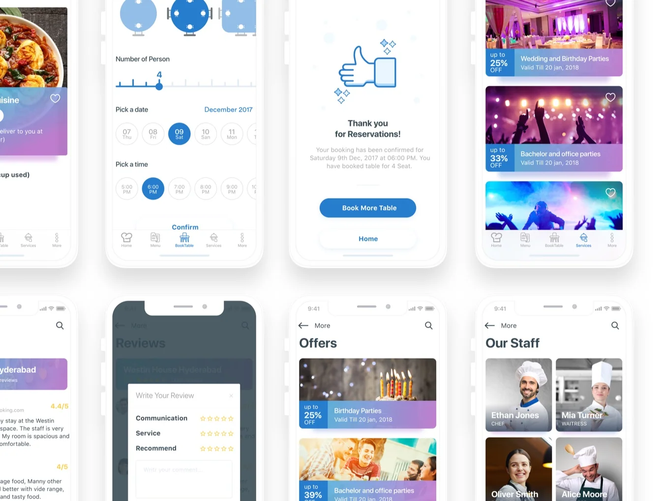 BookTable App UI Kit 8