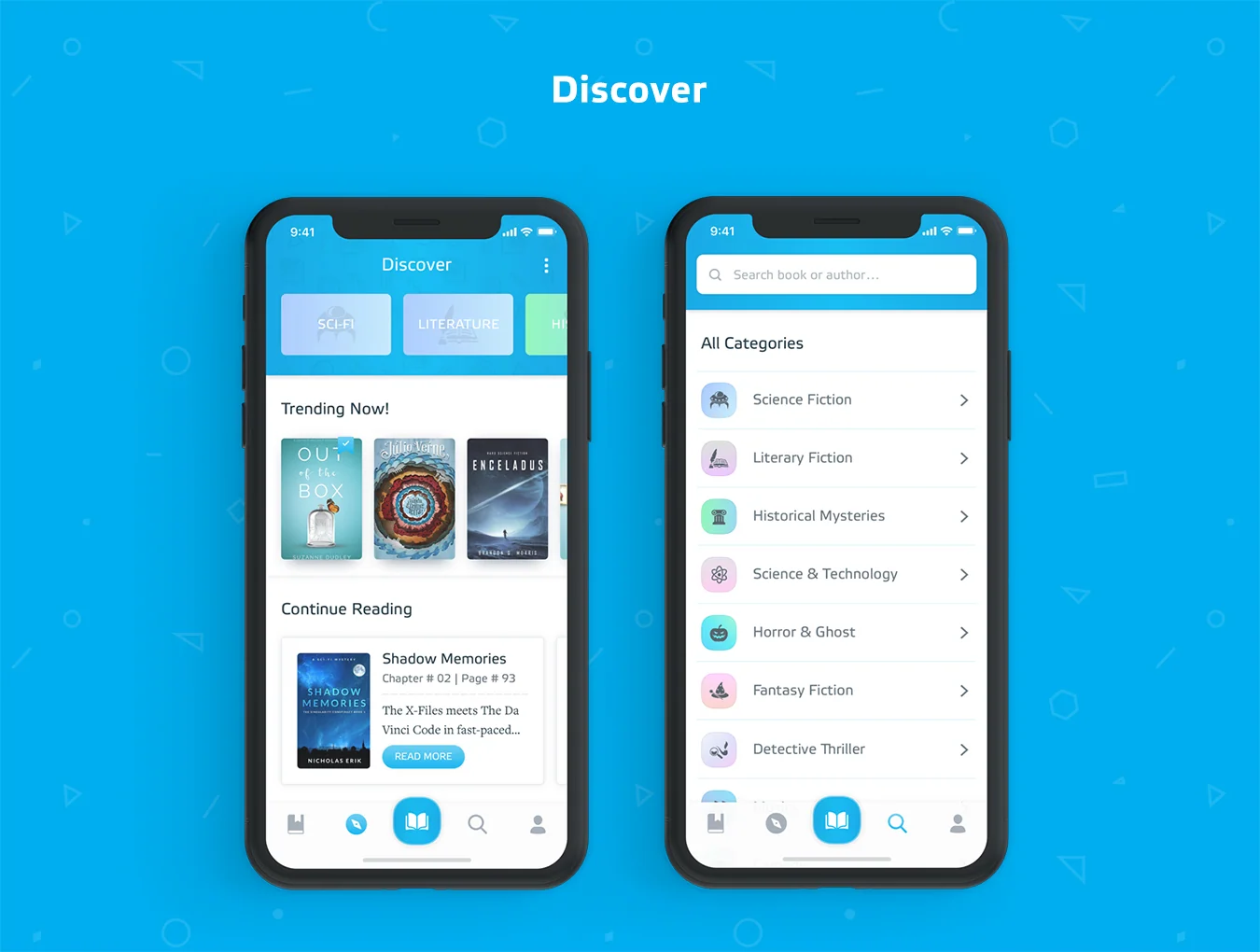 BookWorm eBook Reader UI Kit 4