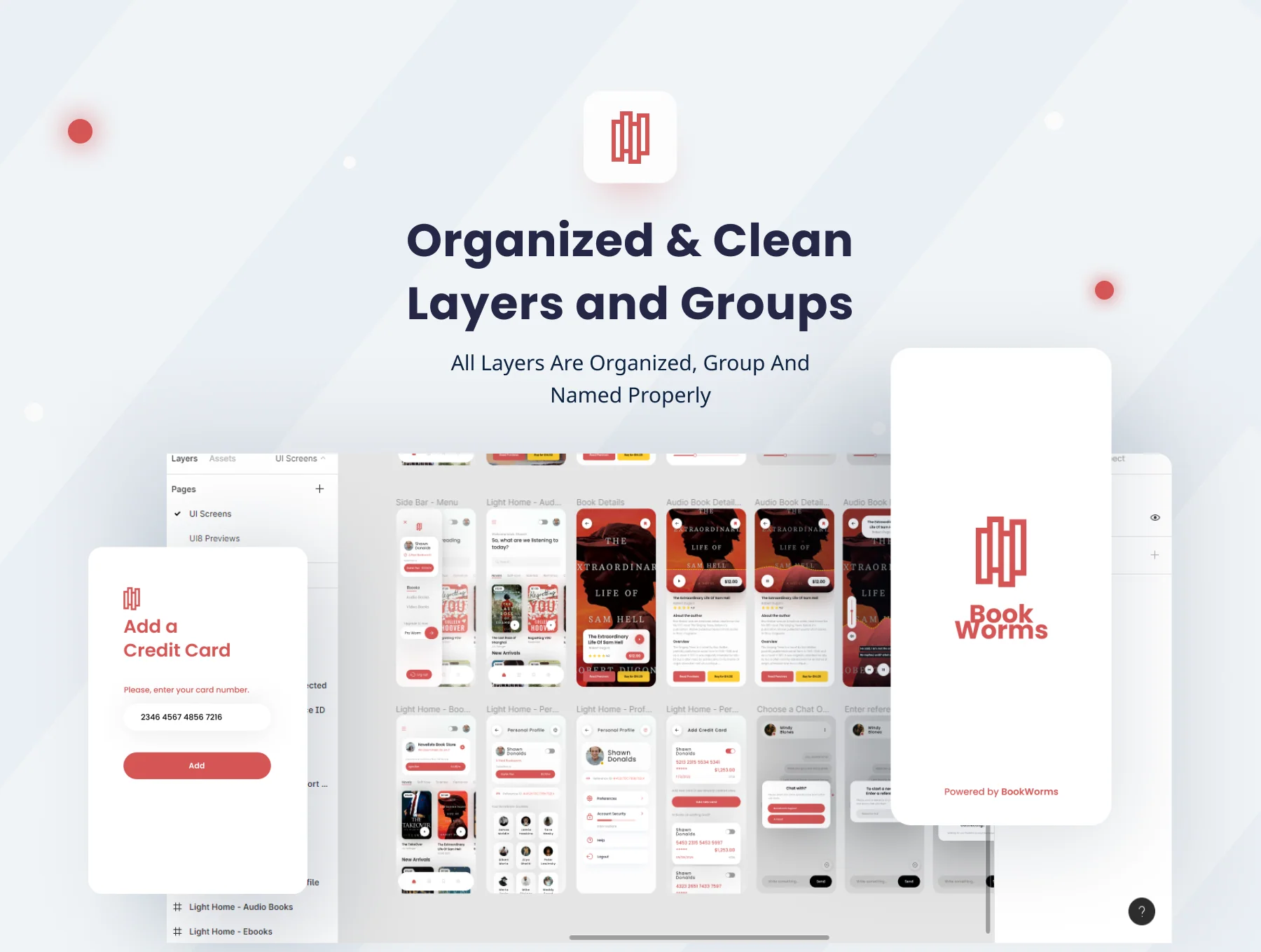BookWorms - An Ebook Reading, Audio, Video Books Mobile App UI Kit 5