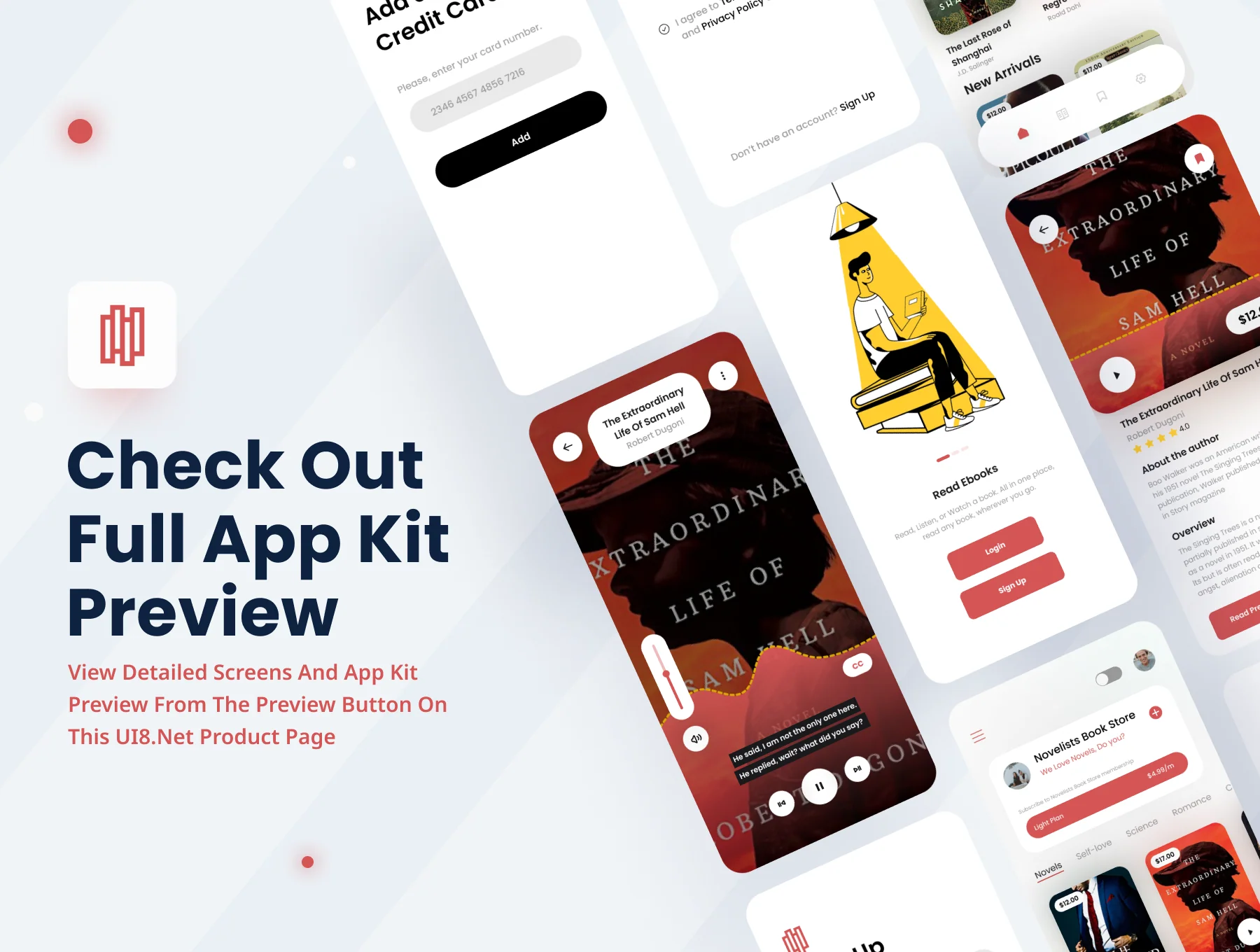 BookWorms - An Ebook Reading, Audio, Video Books Mobile App UI Kit 6