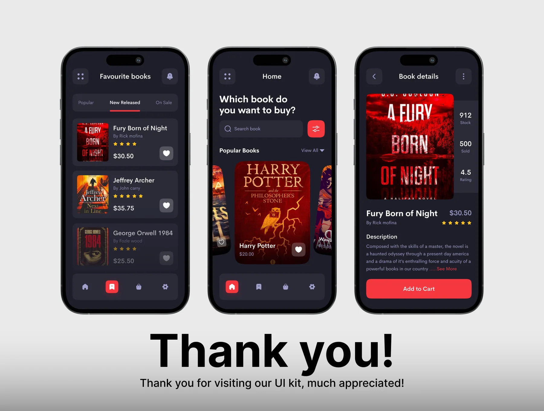 Bookz-Book Shop Mobile App UI Kit 8