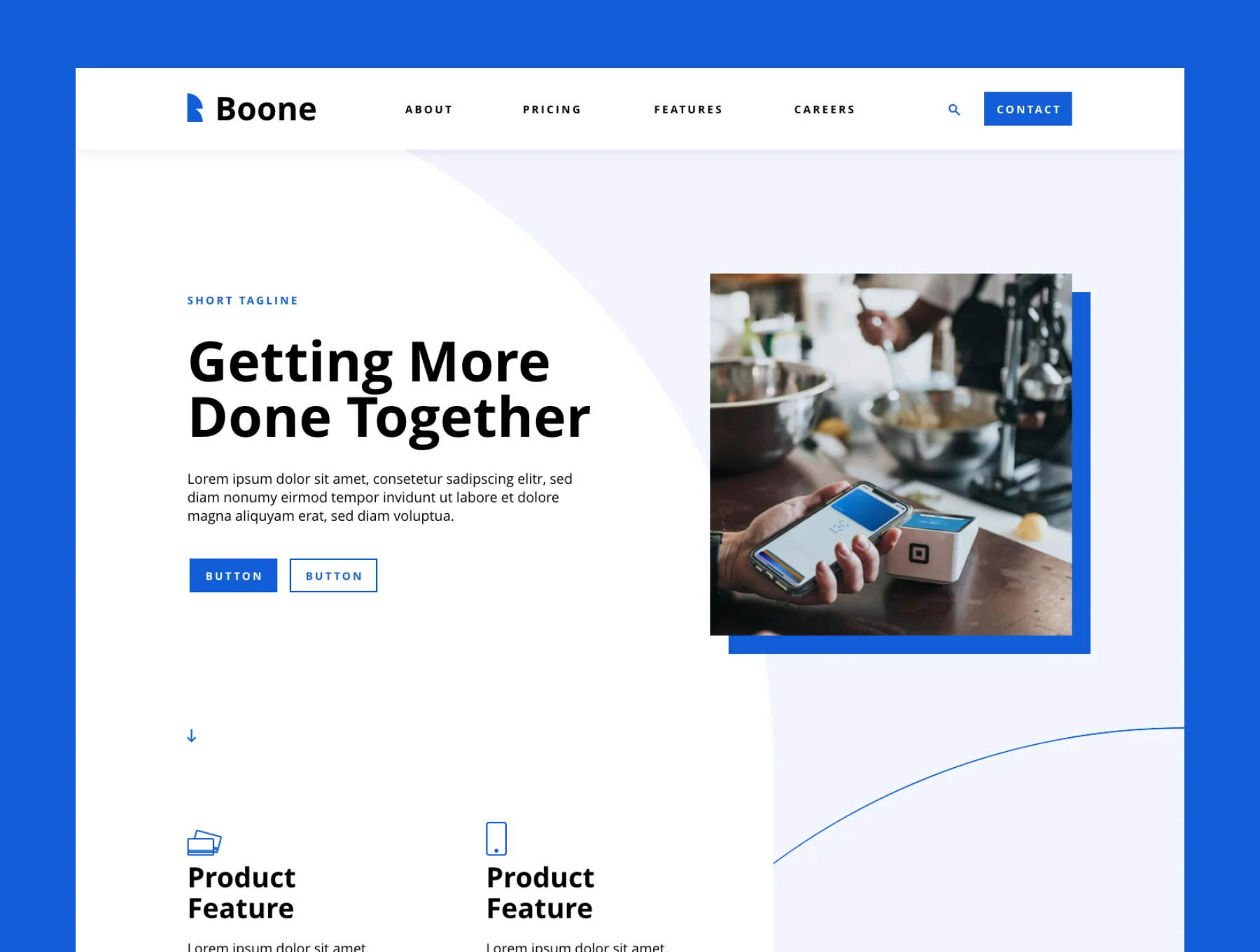 Boone – XD Landing Page Template 2