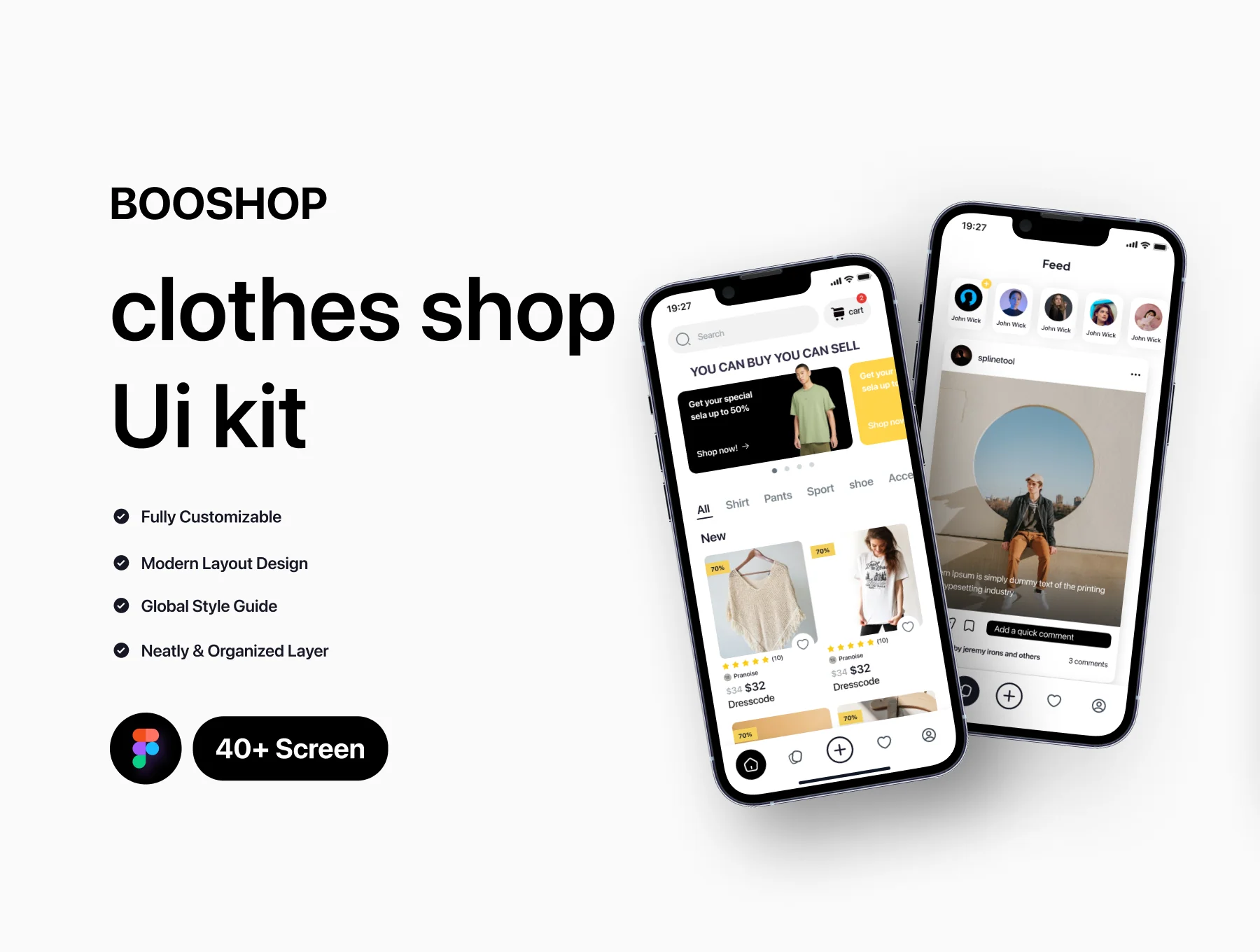 Booshop-clothes shop Ui kit