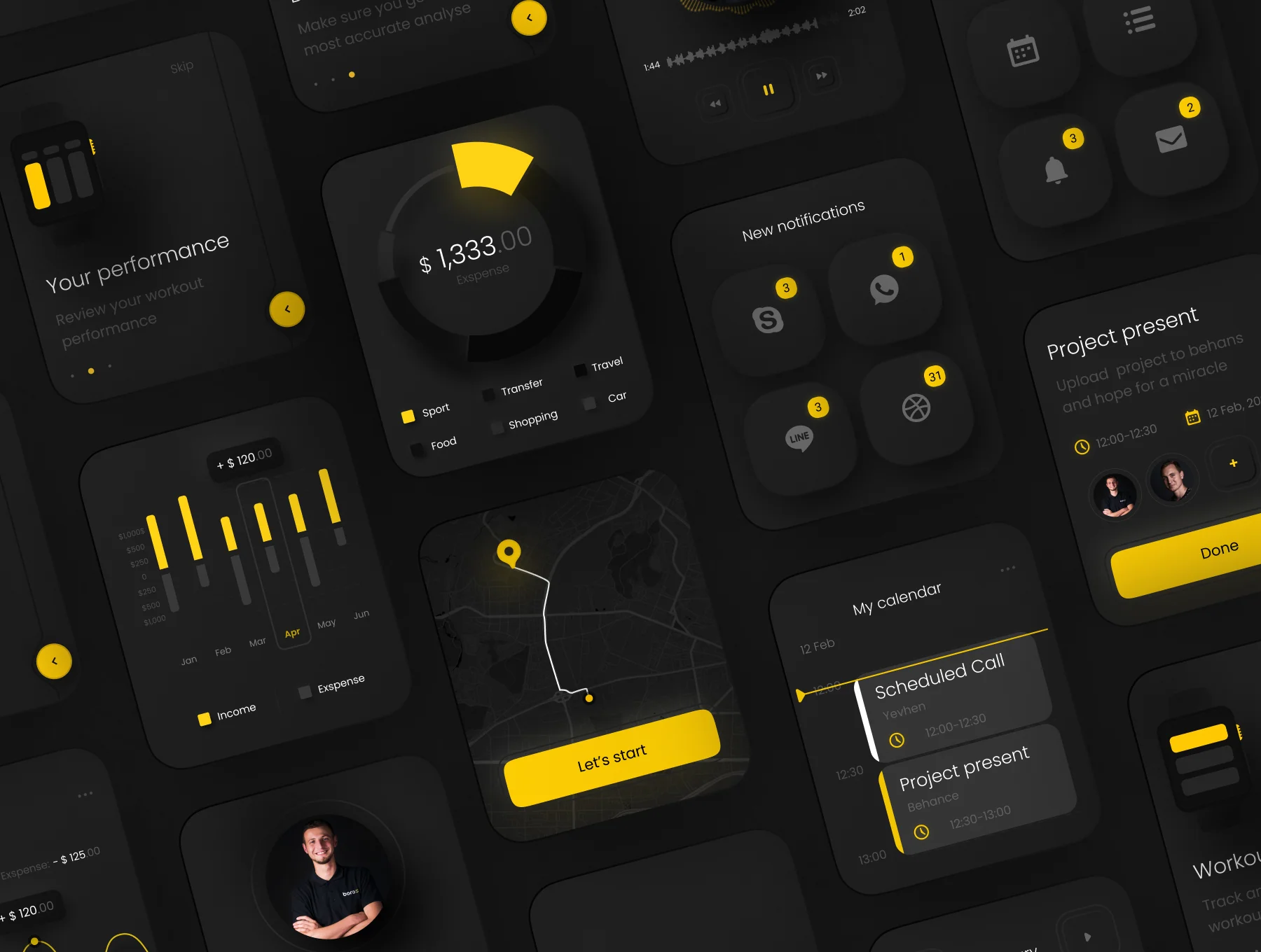 Boro Ui For Apple Watch  App UI Kit 6