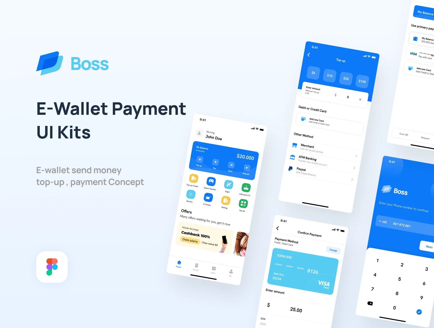 Boss E-wallet ui kits