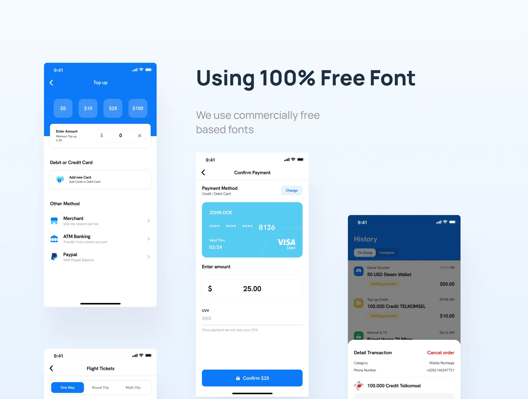 Boss E-wallet ui kits 3