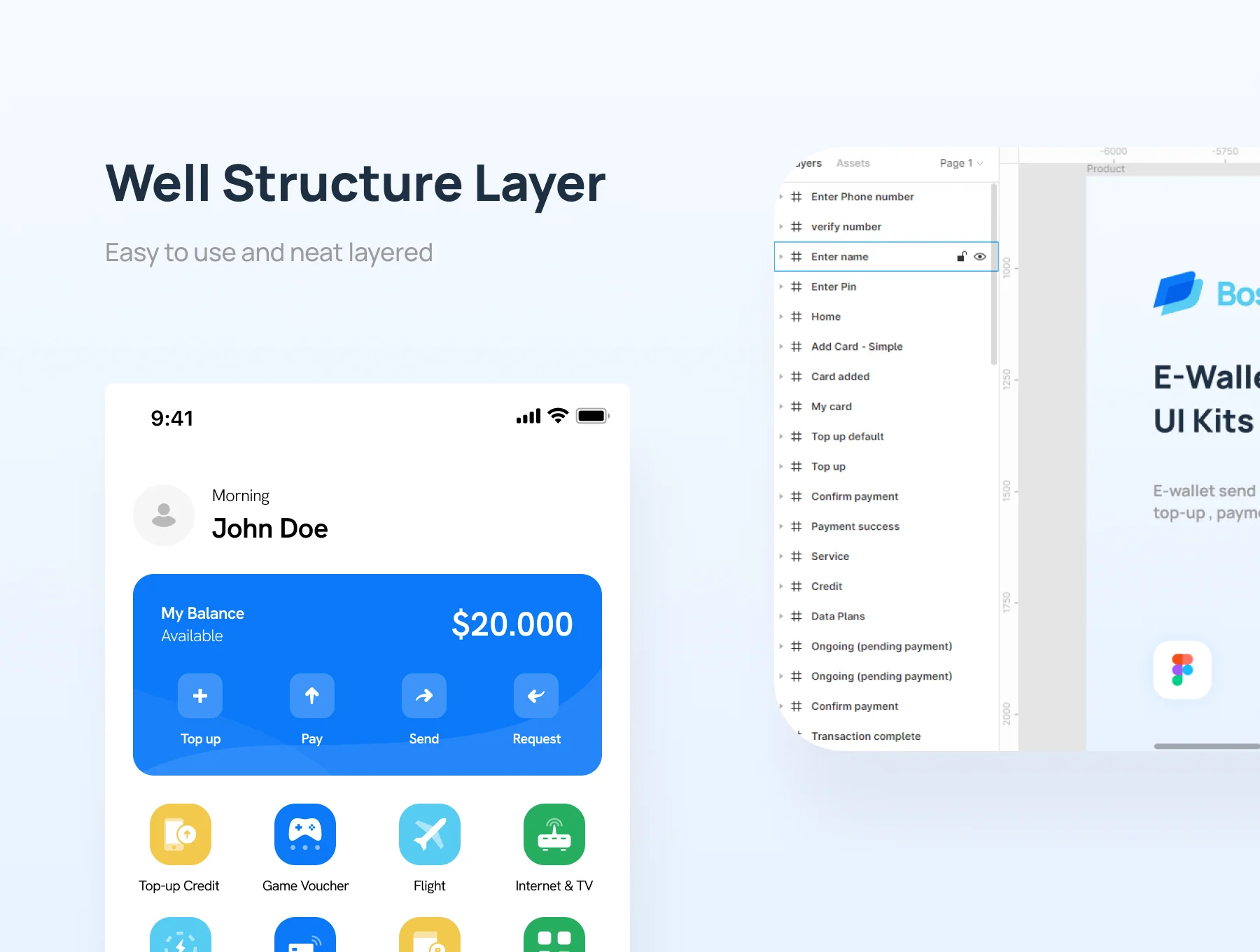 Boss E-wallet ui kits 4