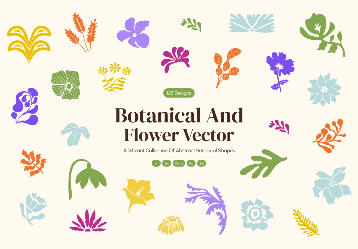 Botanical and Flower Vector Set