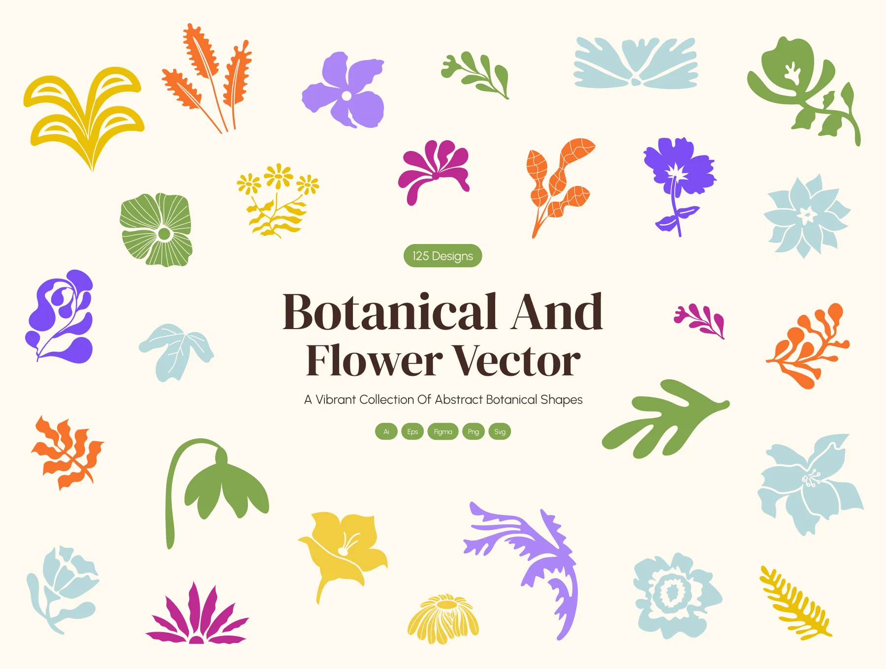 Botanical and Flower Vector Set