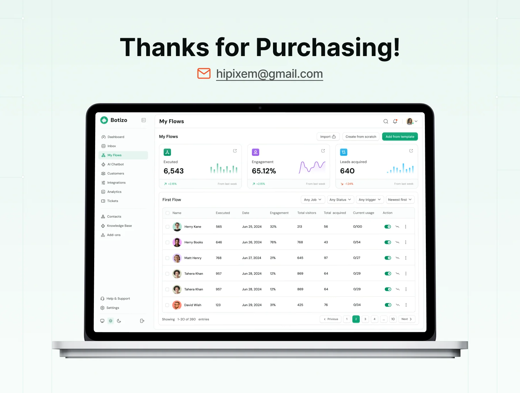 Botizo - AI Customer Support Web App UI KIT 10