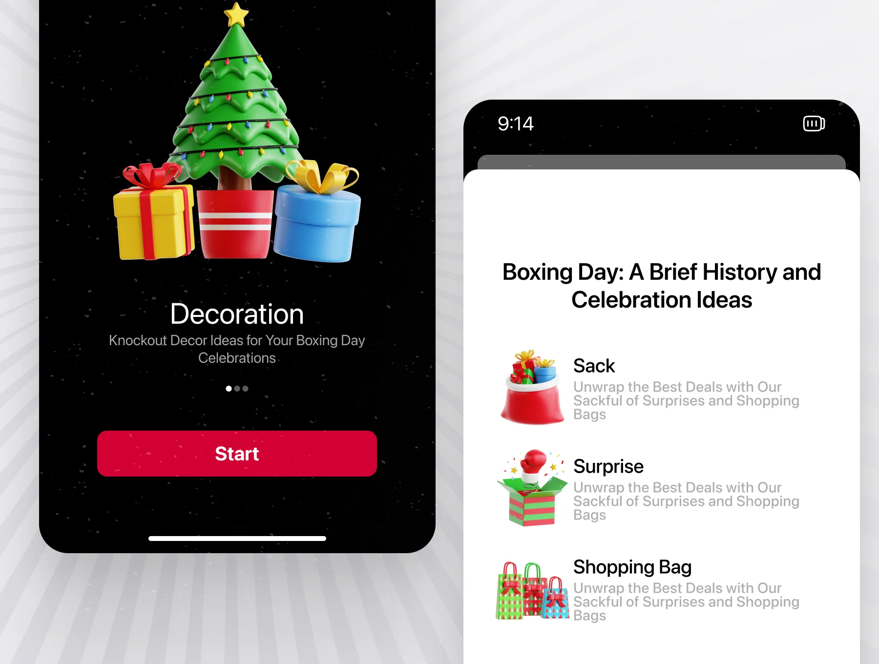 Boxing Day 3D Icon Set 4