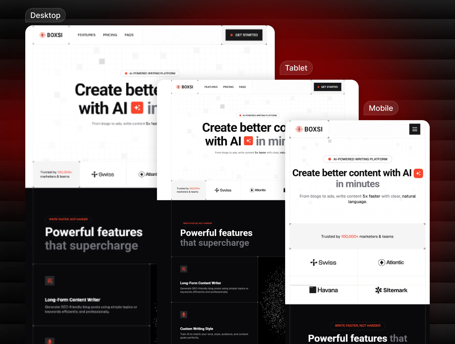 Boxsi - Technology Tailwind CSS 4 & Figma Website Template 3