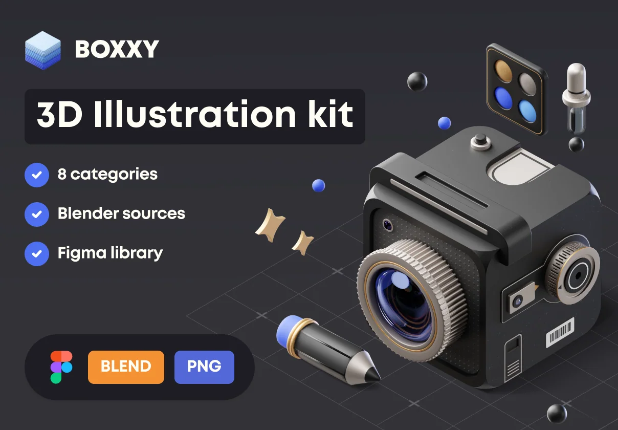 BOXXY 3D Illustration Kit