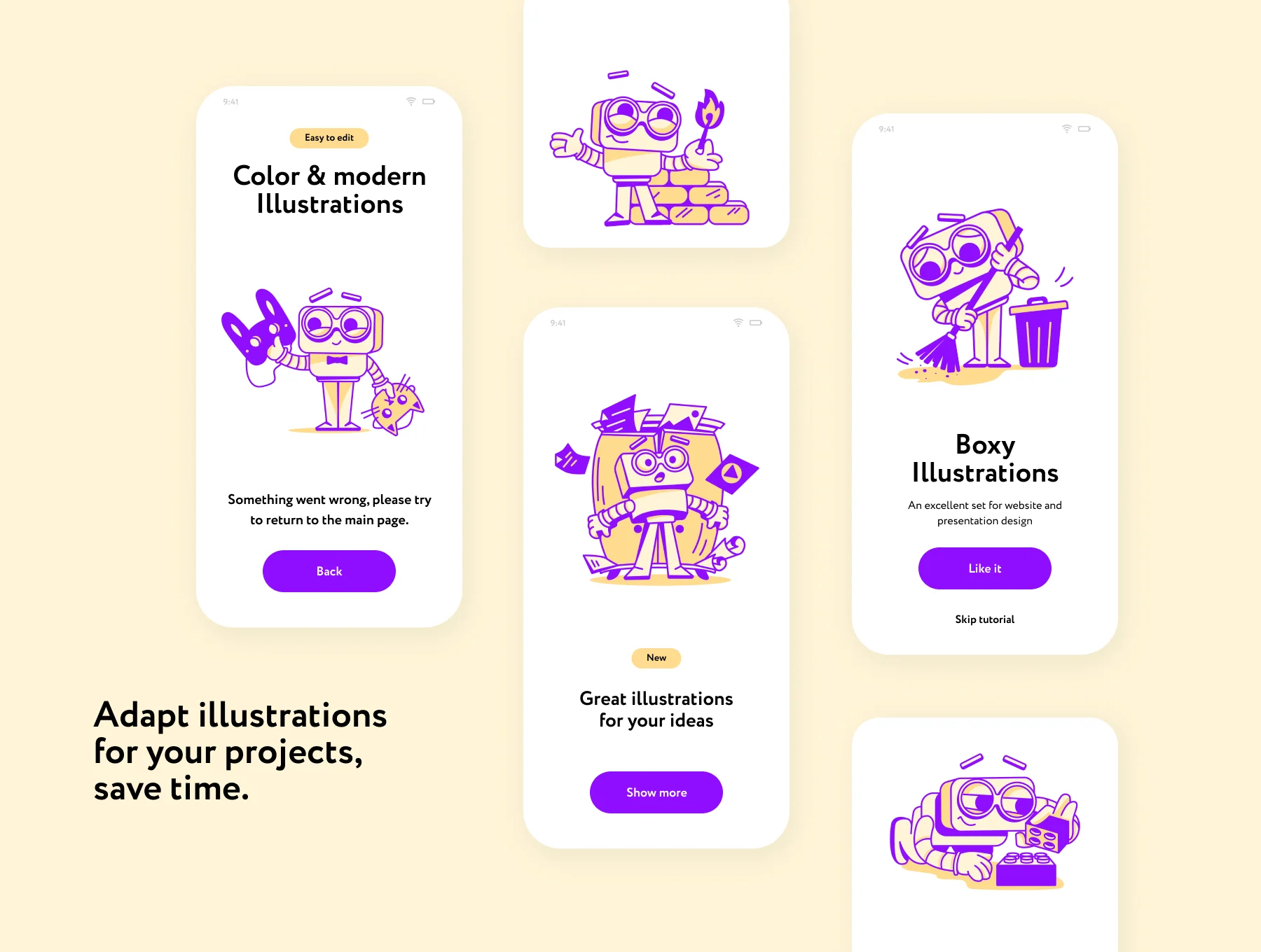 Boxy Robos Assistant Illustrations 3
