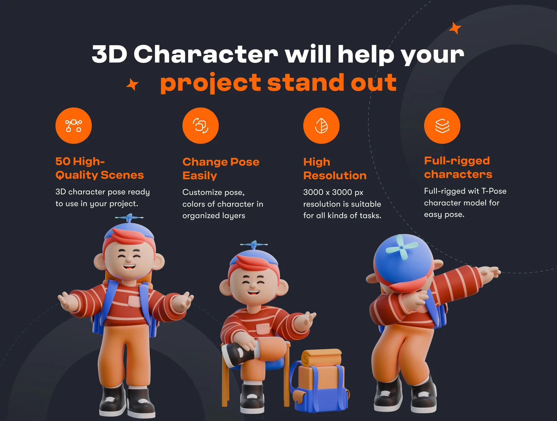 Boy 3D Character Poses 2