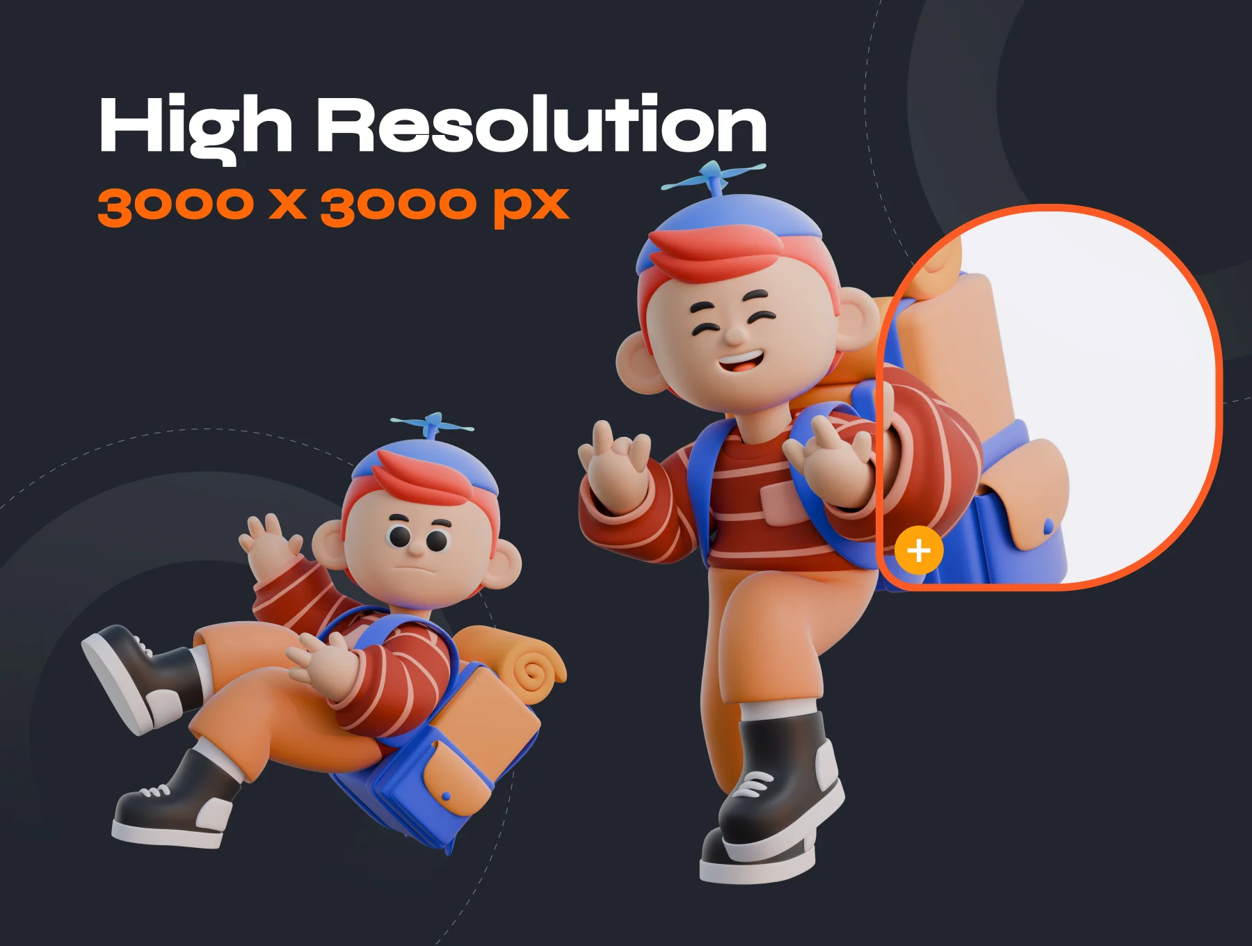 Boy 3D Character Poses 3