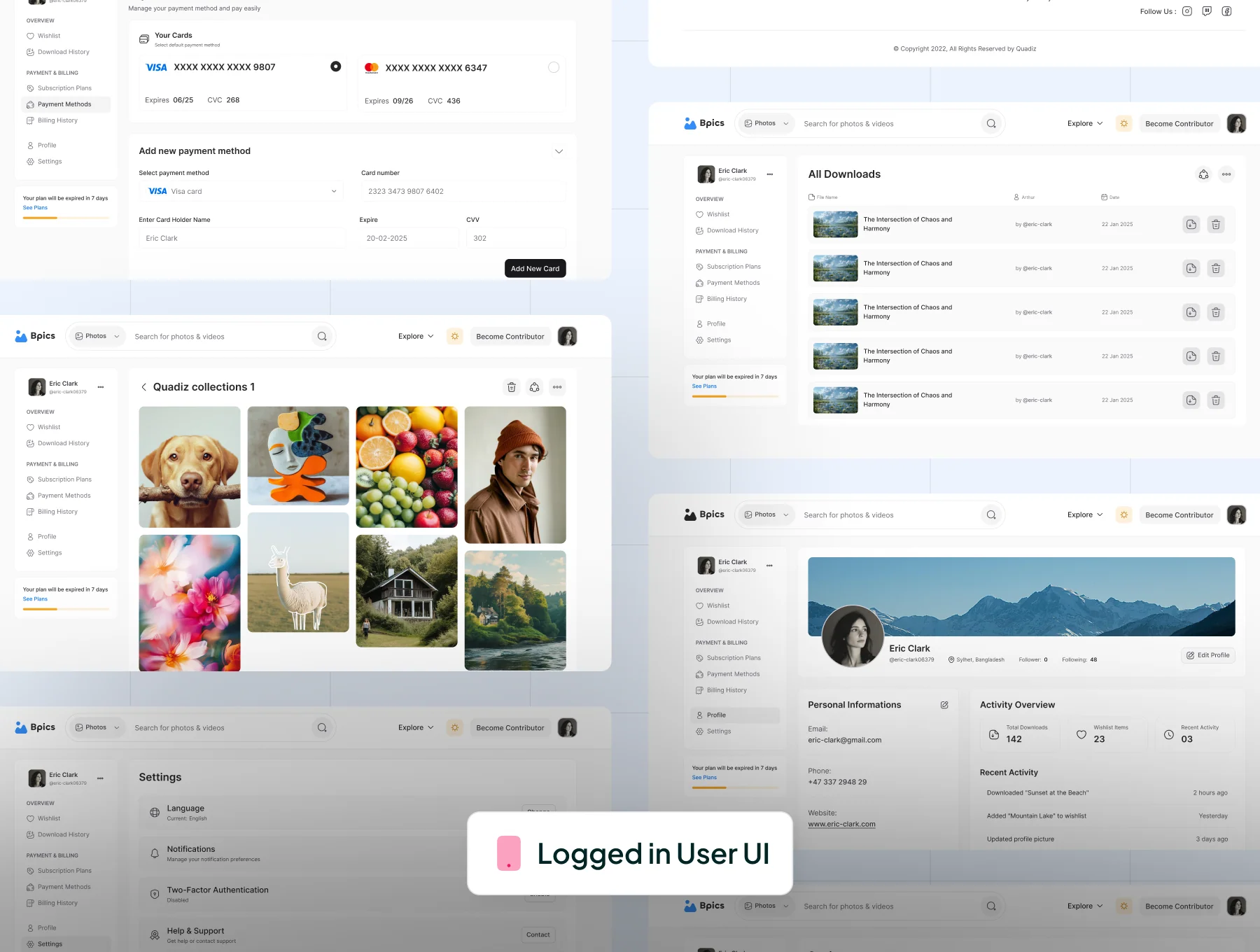Bpics AI Based Stock Photography Platform UI 5