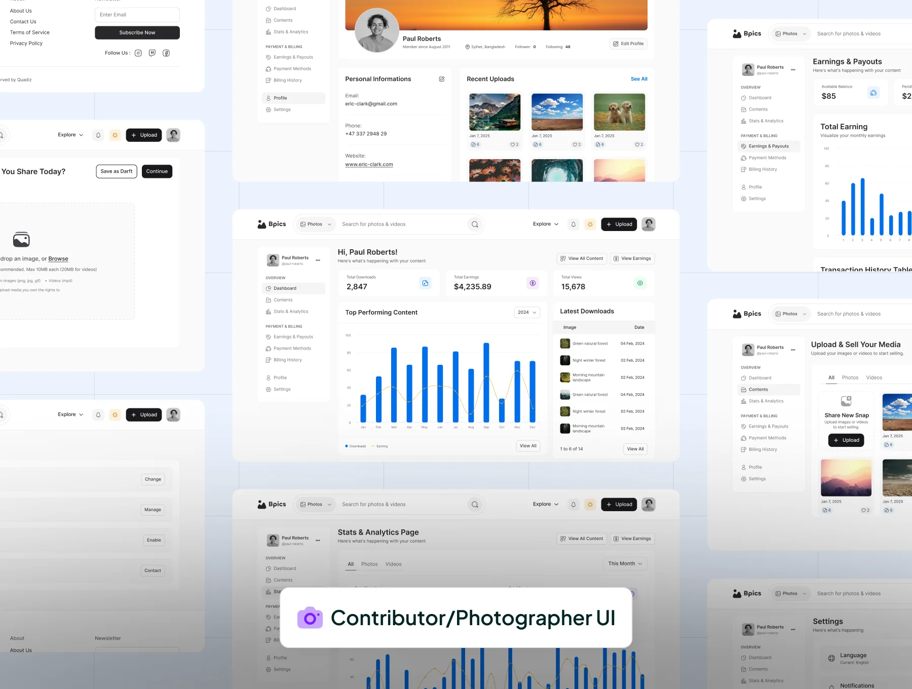 Bpics AI Based Stock Photography Platform UI 6