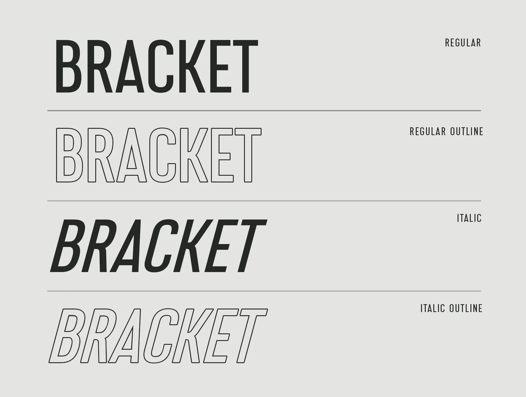 Bracket Font 2