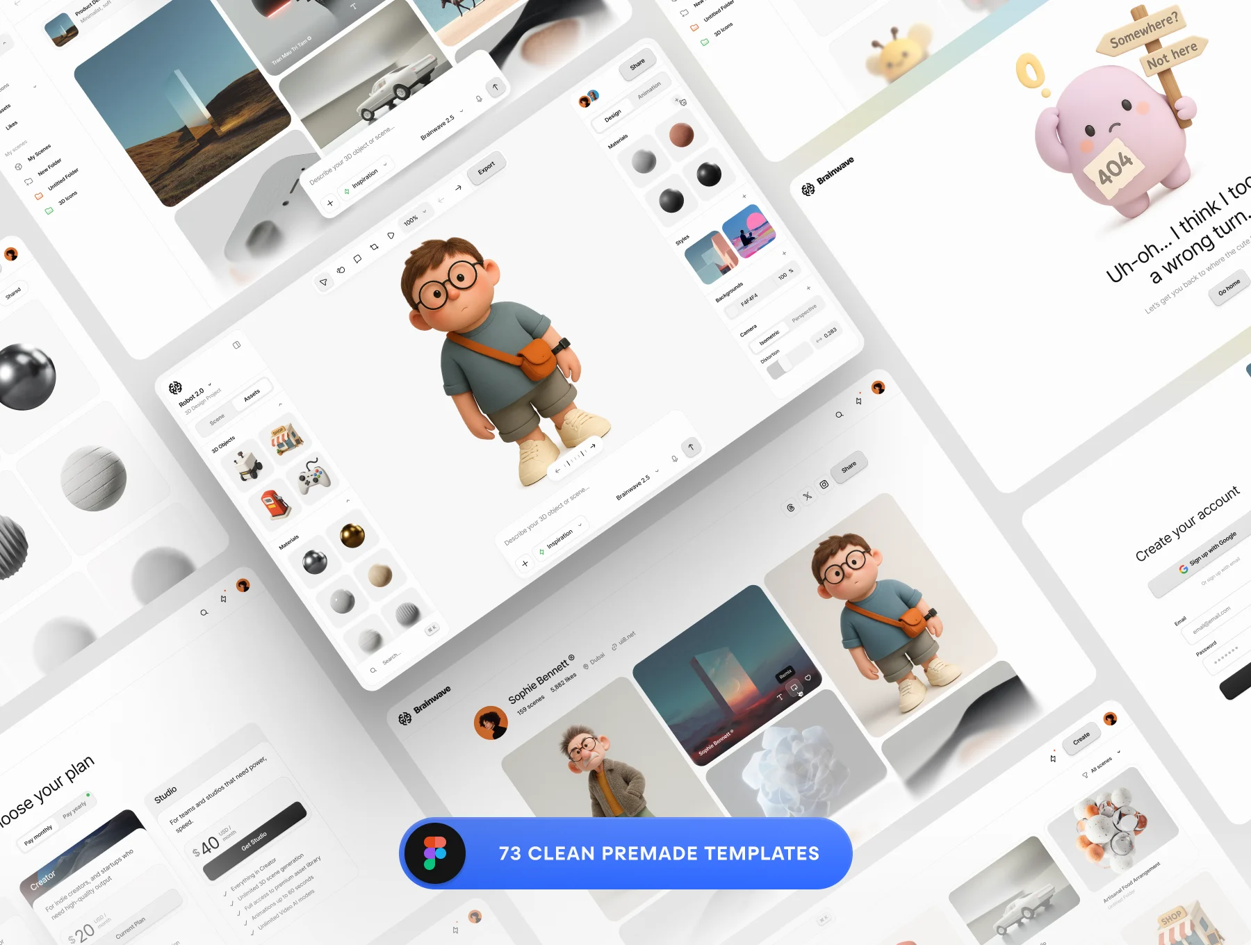 Brainwave 2.0: AI-Powered 3D UI Kit 2