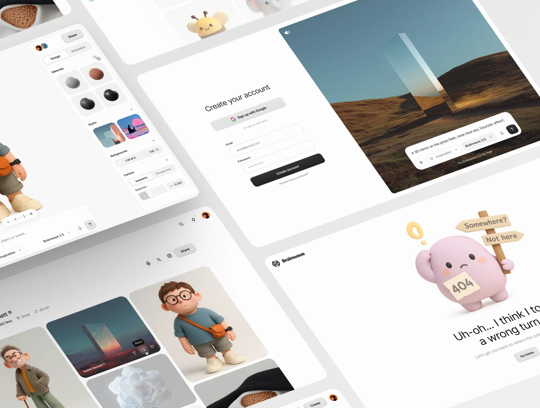 Brainwave 2.0: AI-Powered 3D UI Kit 8