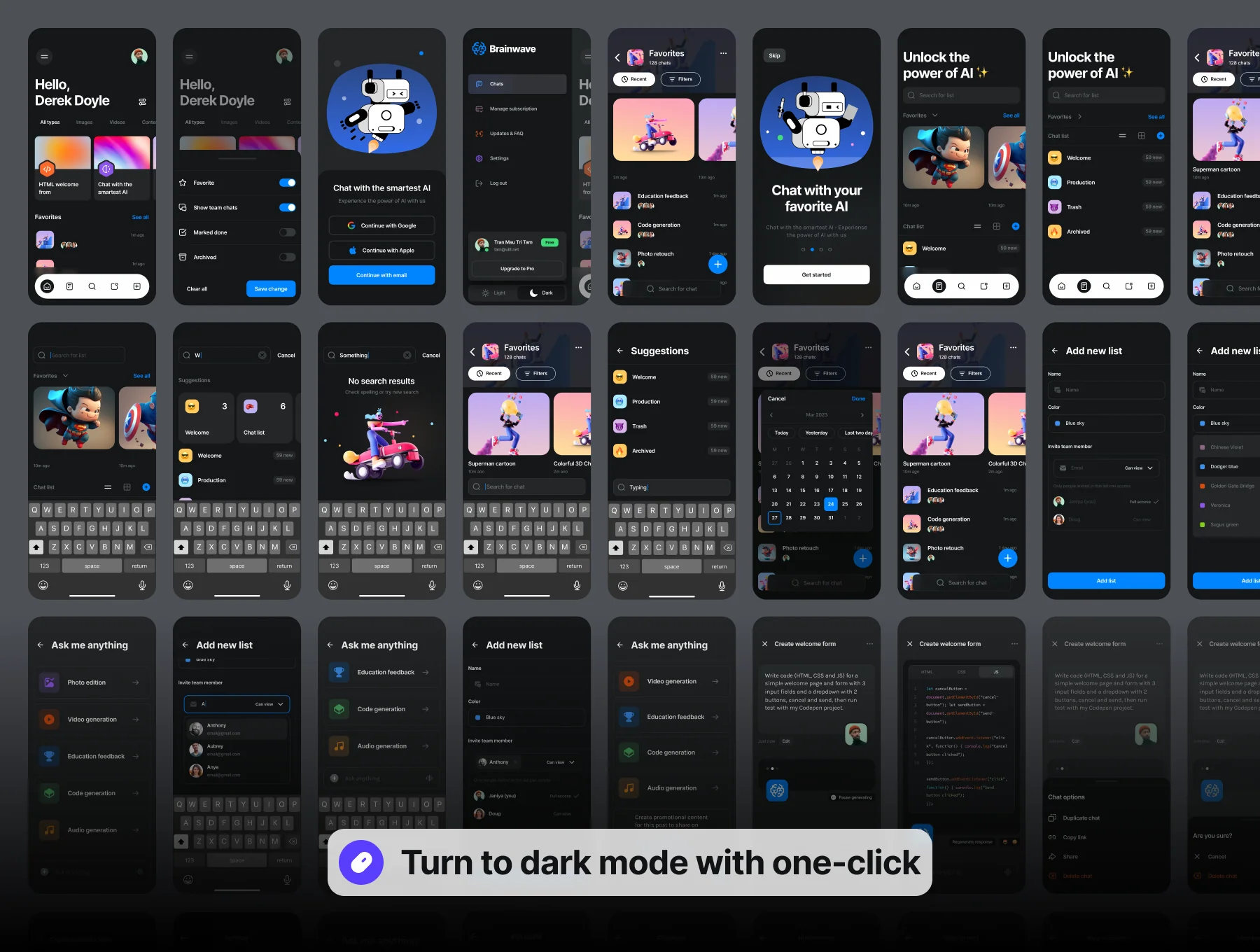 Brainwave - AI iOS UI Kit 4