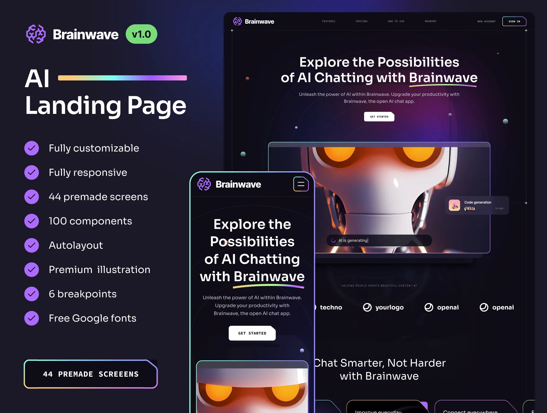 Brainwave - AI Landing Page Kit