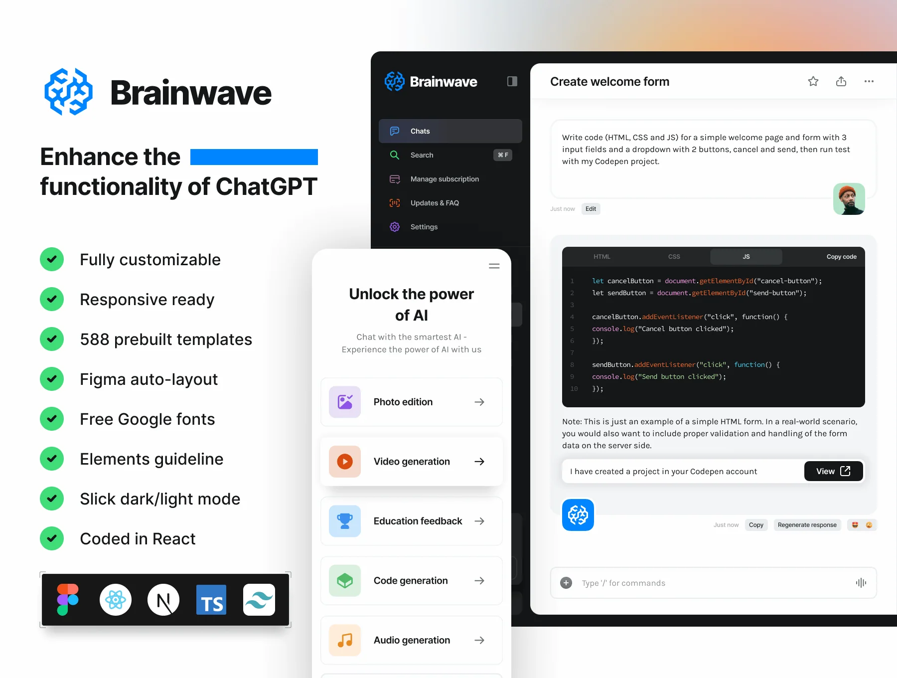 Brainwave - AI UI Kit