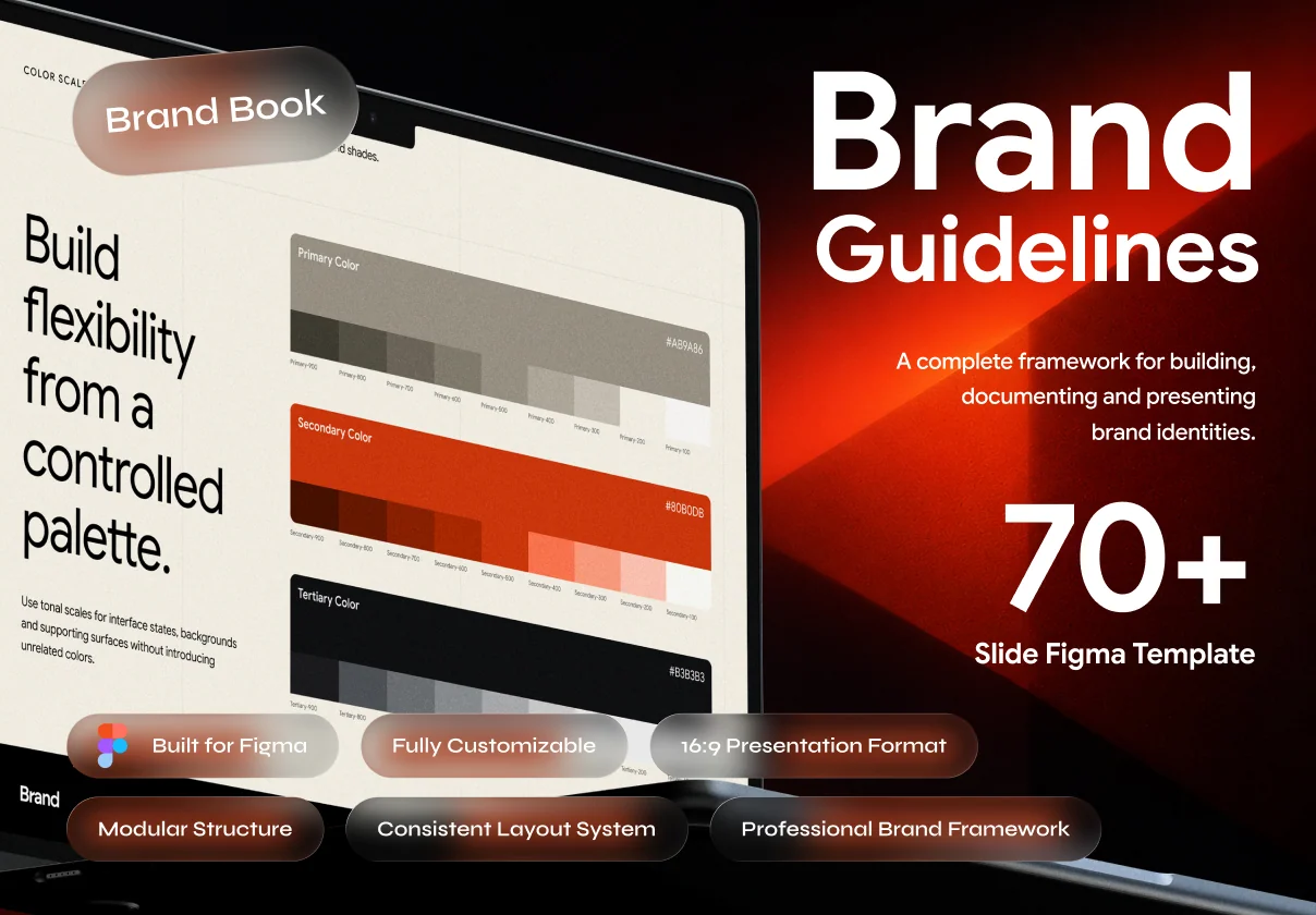 Brand Guidelines Kit — 71 Slide Brand Book Template