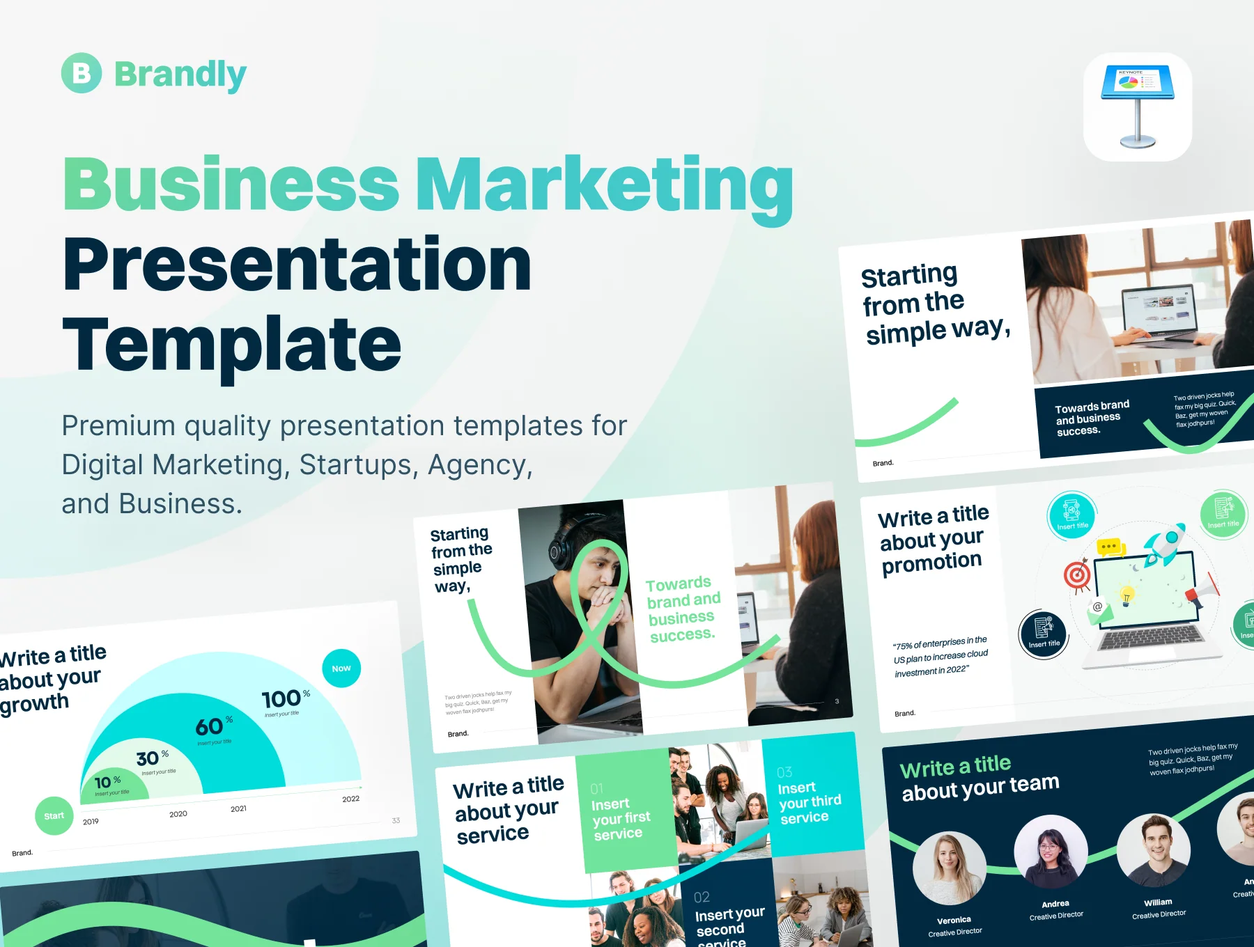 Brandly - Business Marketing Keynote Presentation Template