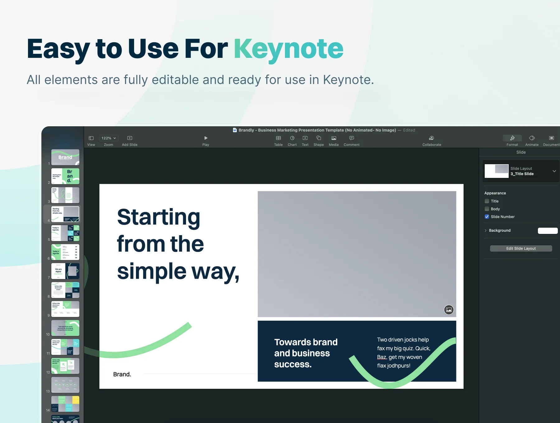 Brandly - Business Marketing Keynote Presentation Template 7