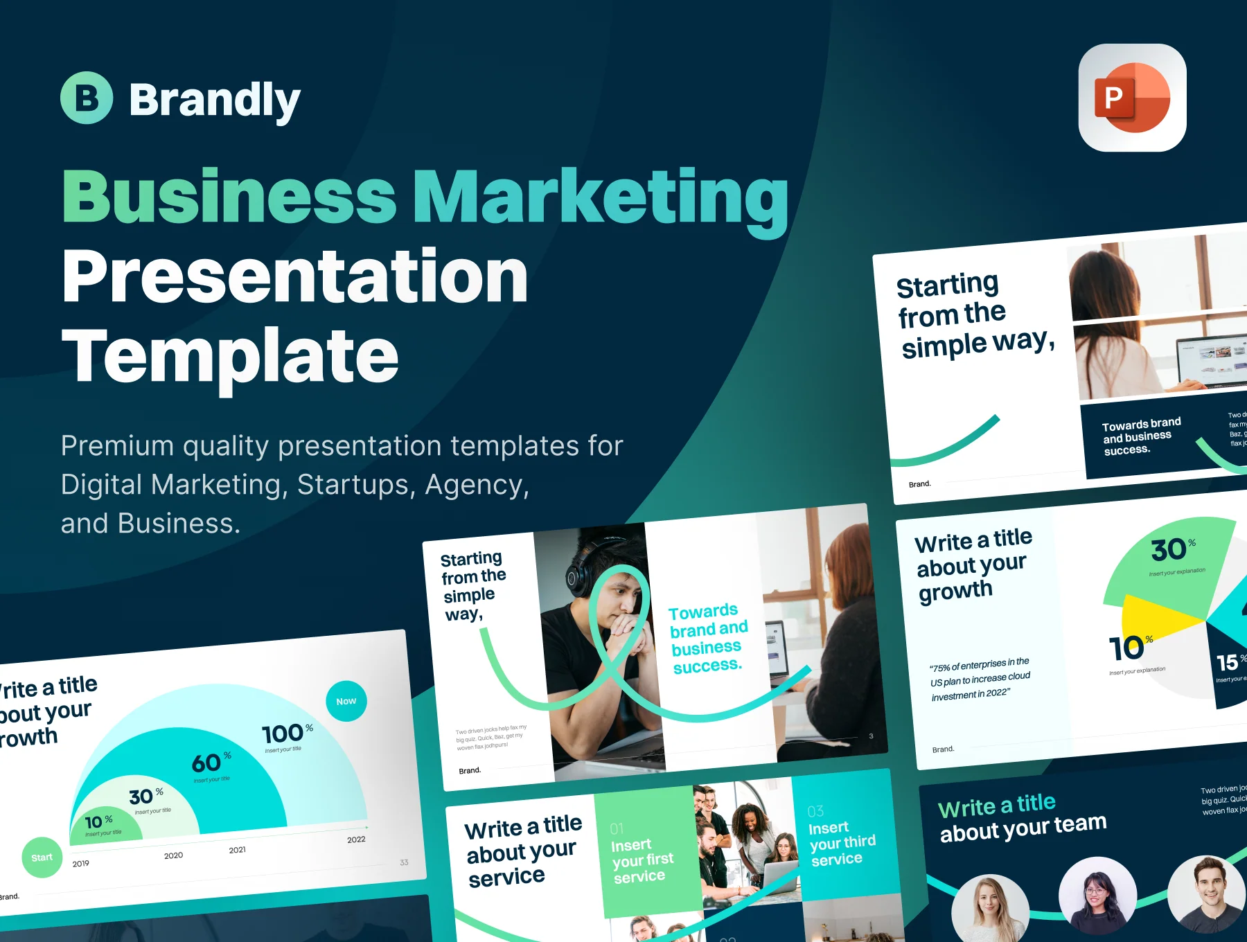 Brandly - Business Marketing PowerPoint Presentation Template