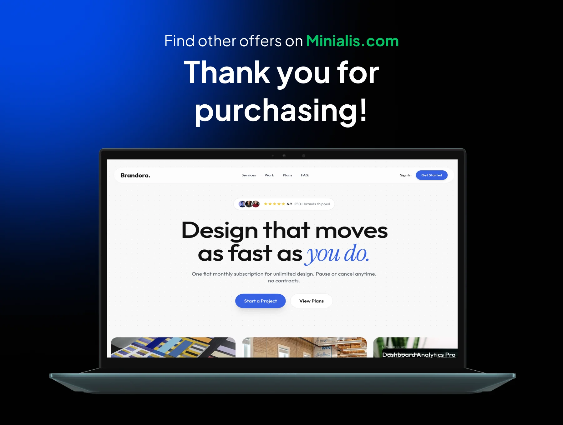 Brandora - Design Subscription Agency Landing Page Website 6