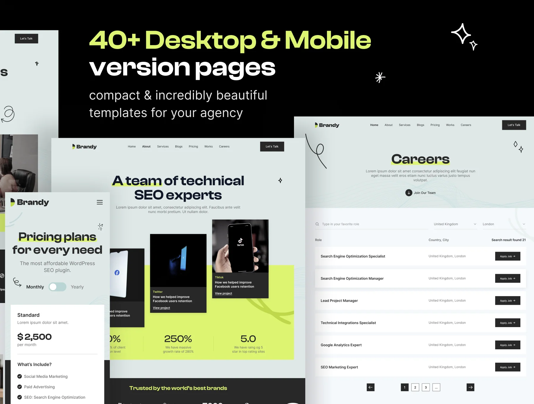Brandy - Digital Marketing Agency Website UI Kit 2