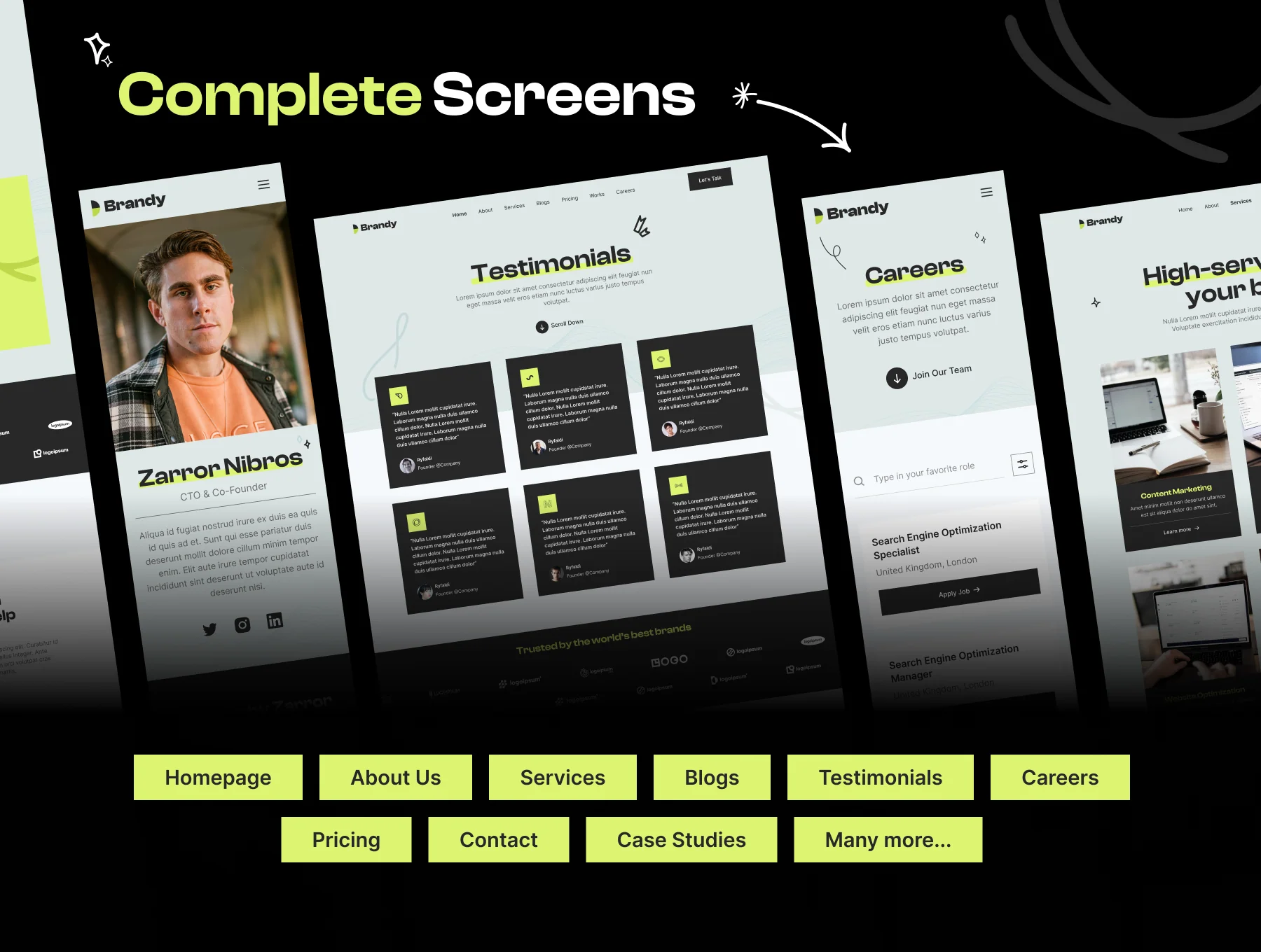 Brandy - Digital Marketing Agency Website UI Kit 4