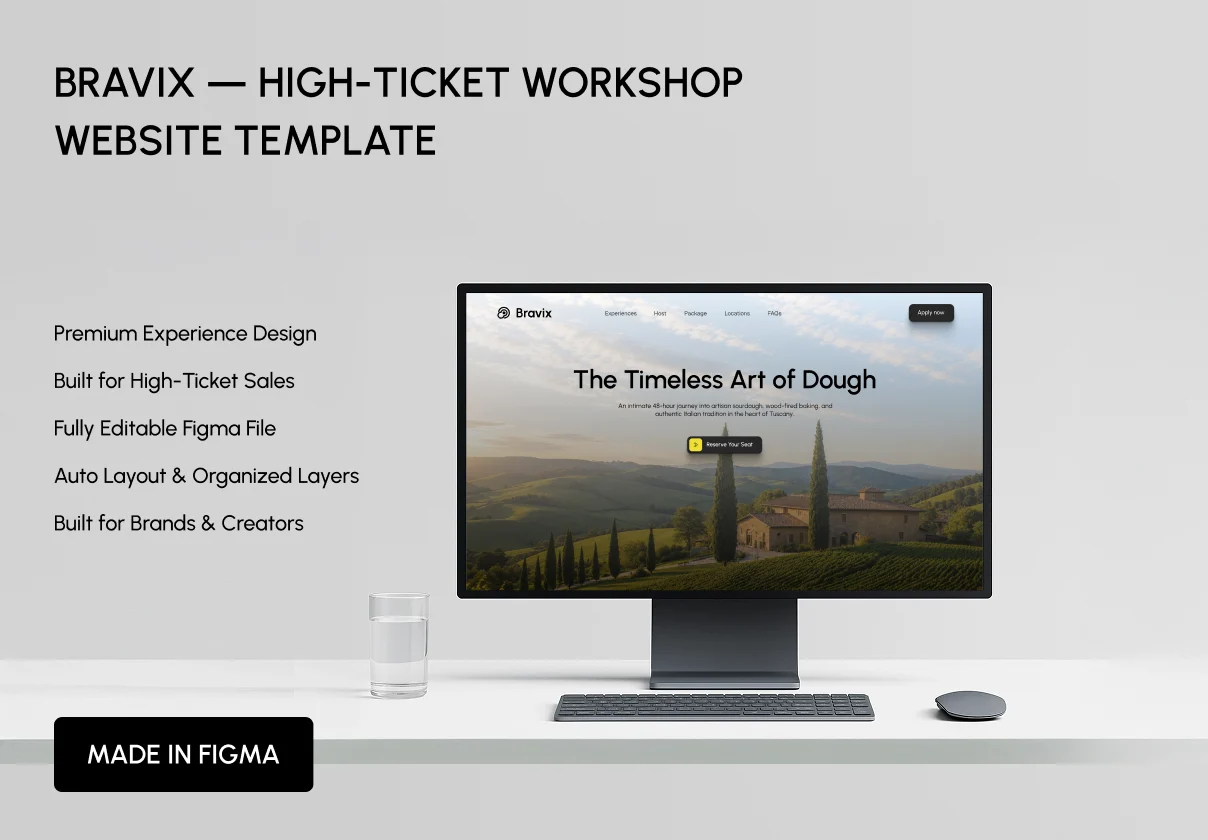 BRAVIX - High-Ticket Workshop Website Template