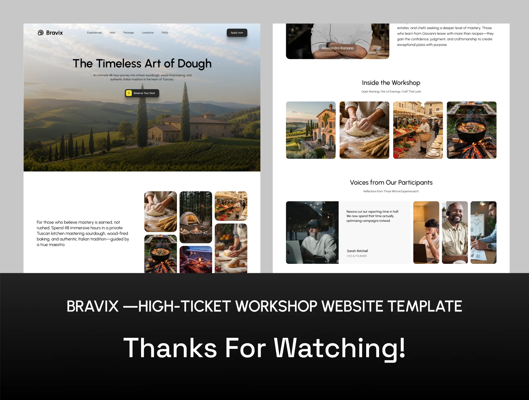 BRAVIX - High-Ticket Workshop Website Template 5