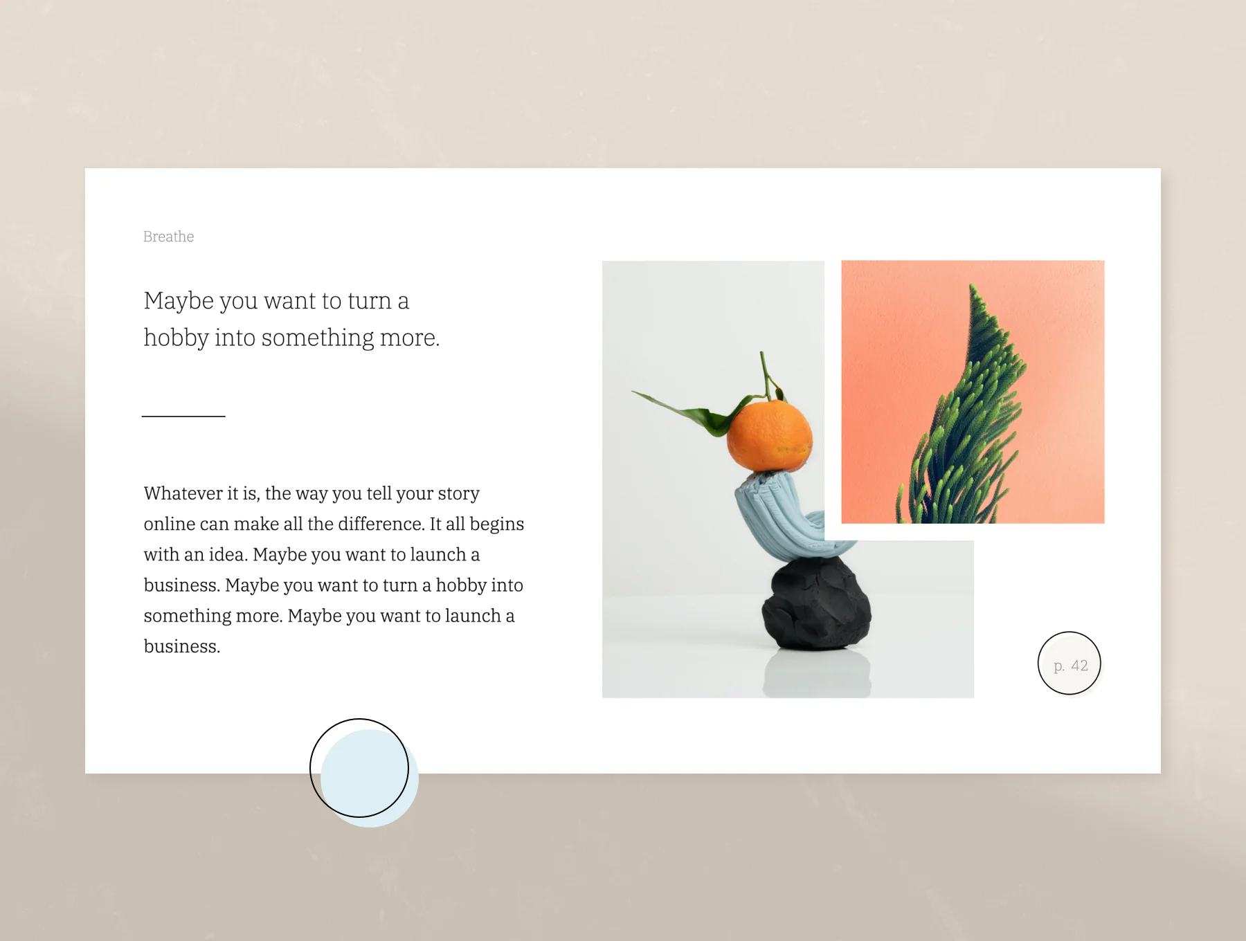 Breathe - Creative Presentation Template + Images 3