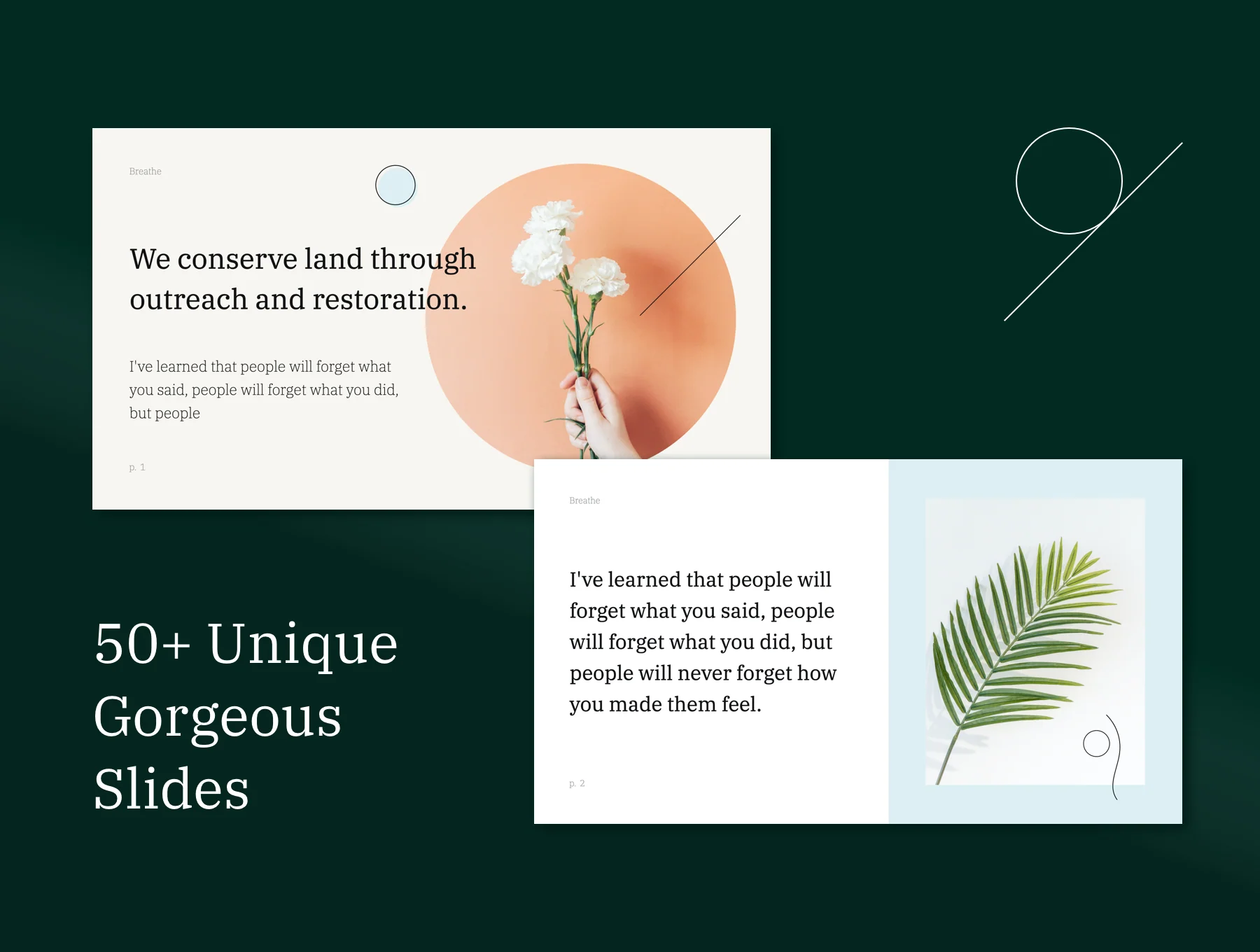 Breathe - Creative Presentation Template + Images 4
