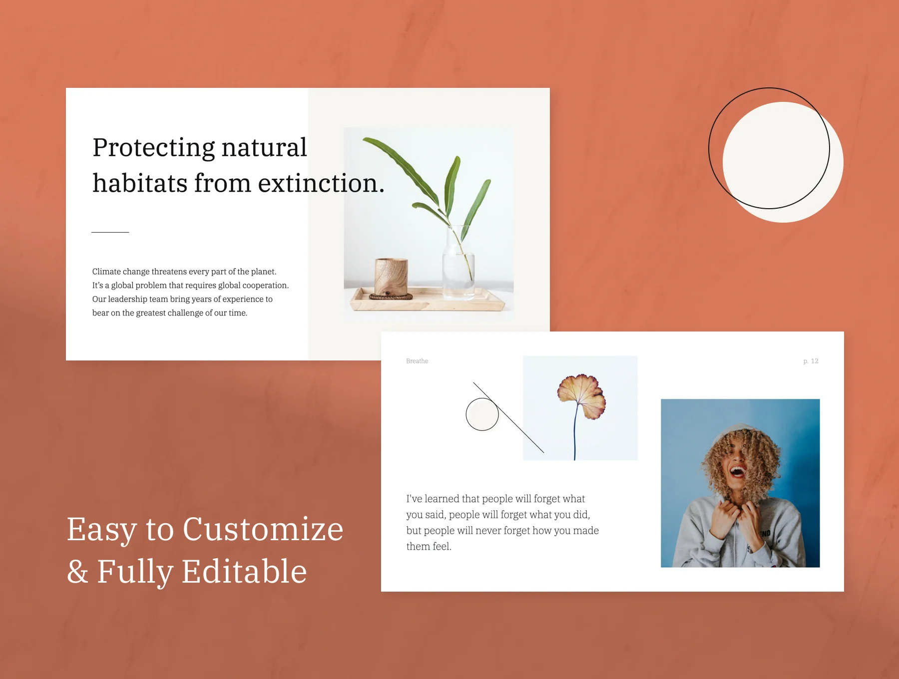 Breathe - Creative Presentation Template + Images 5