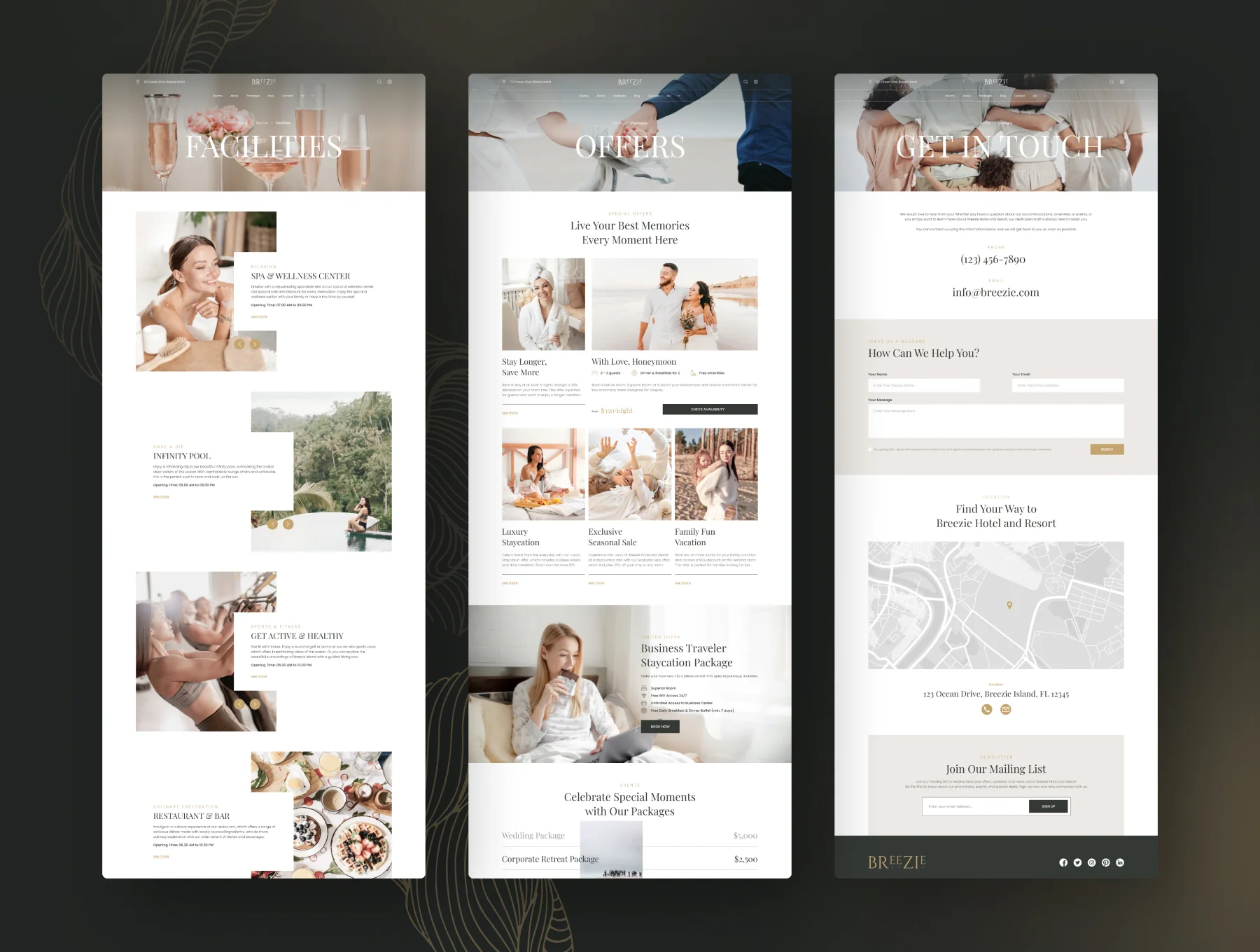 Breezie – Clean & Classy Hotel & Resort Website 9