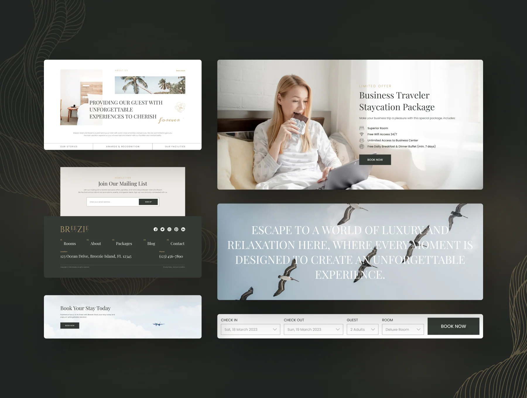 Breezie – Clean & Classy Hotel & Resort Website 2