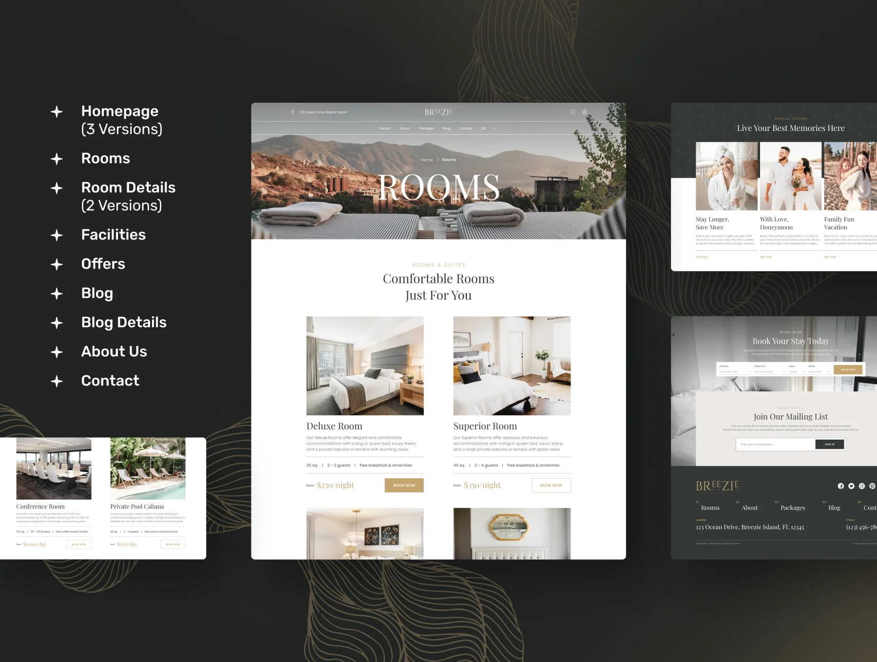 Breezie – Clean & Classy Hotel & Resort Website 4