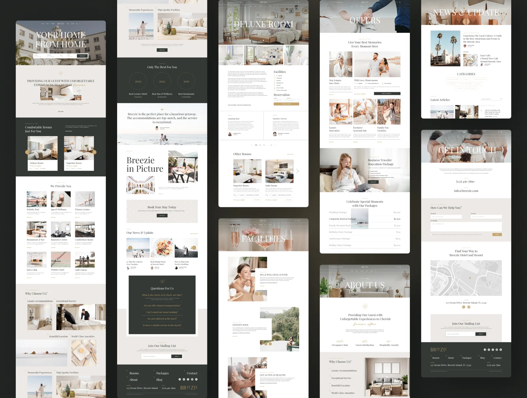 Breezie – Clean & Classy Hotel & Resort Website 5