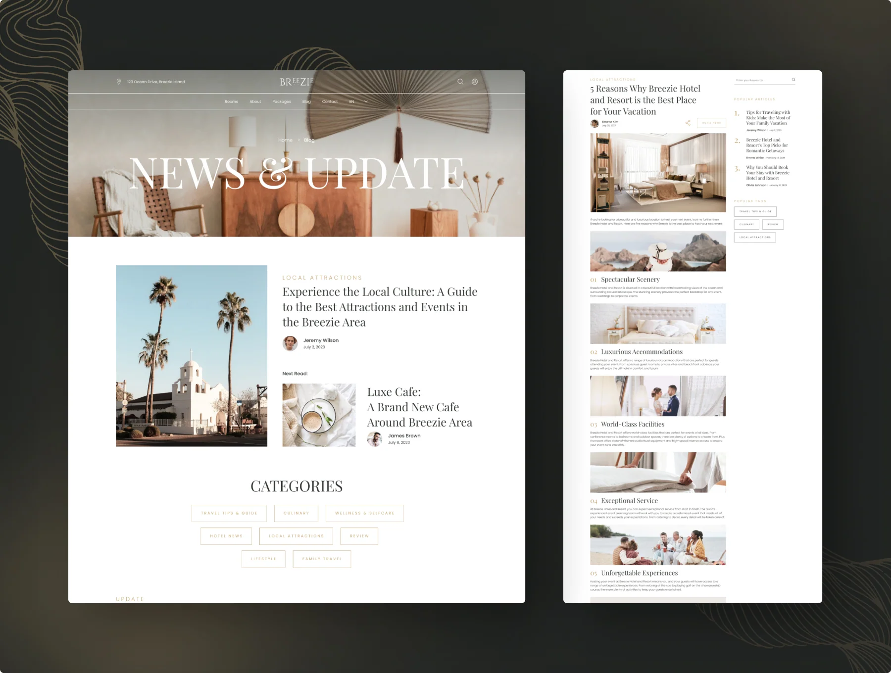 Breezie – Clean & Classy Hotel & Resort Website 7